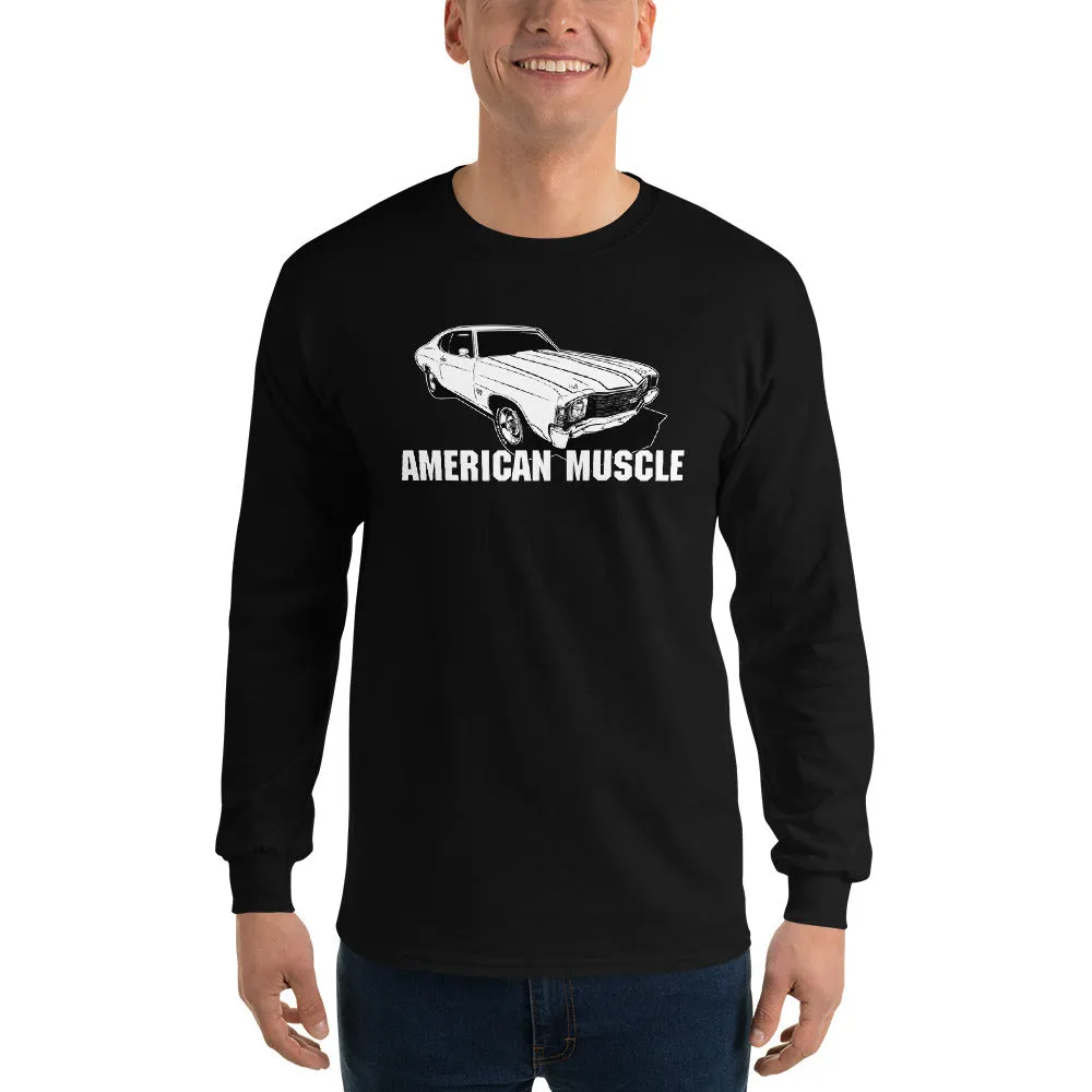 1972 Chevelle Car Long Sleeve Shirt American Muscle Car Tee