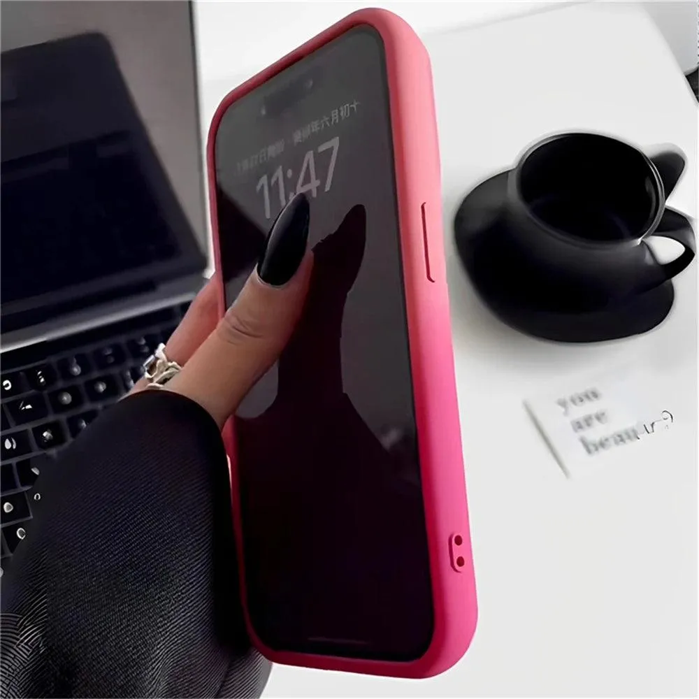 3D Grid Silicone Cover with Gradient Design - Cute Phone Case for iPhone 11, 12 Pro Max, 13, and 14 Pro