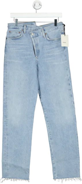 AGOLDE Blue Criss Cross - Straight Leg Jeans W28