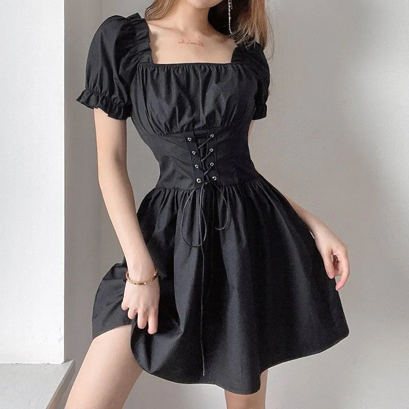 Black Corset slim Dress SD01141