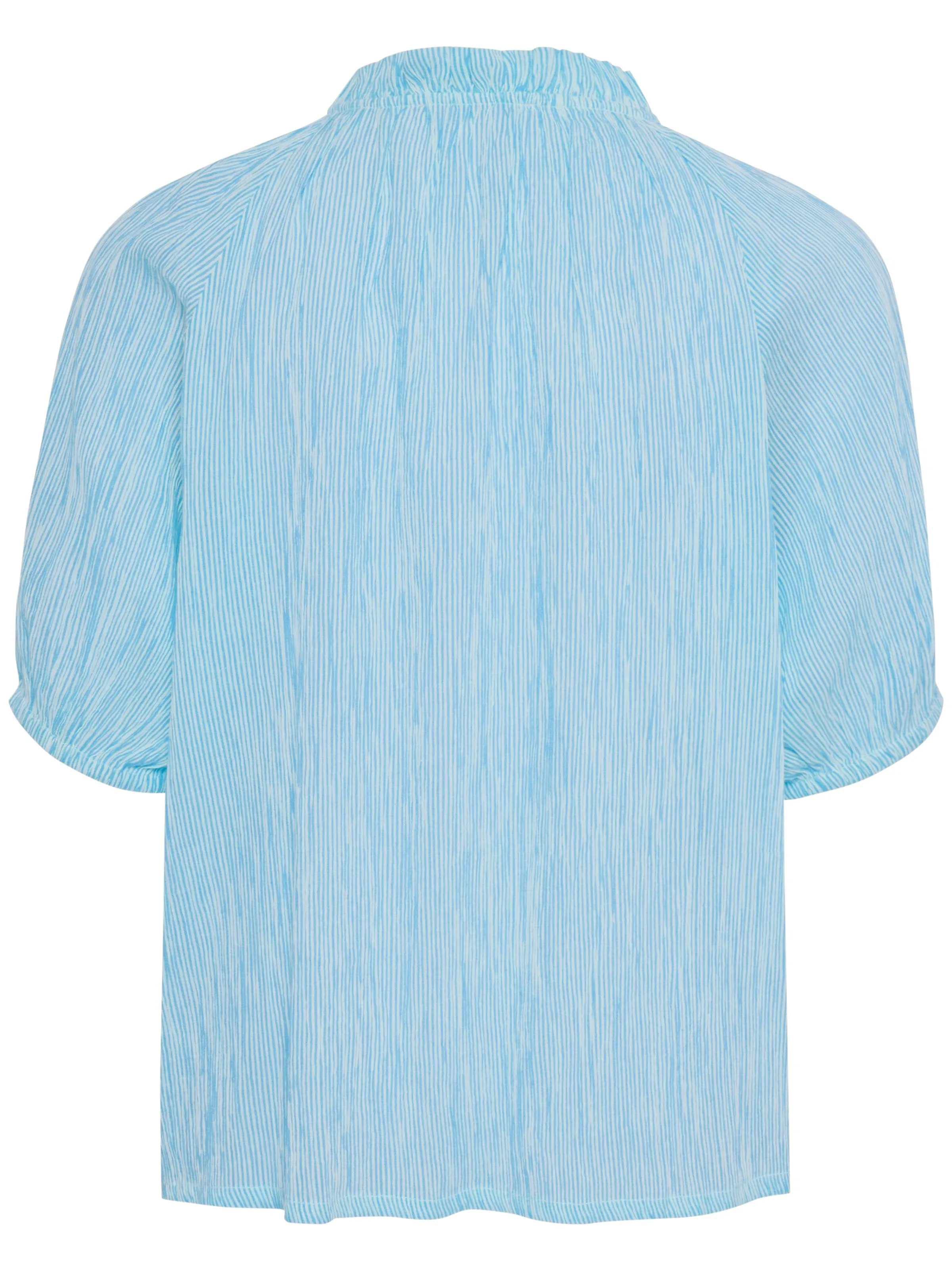 Blusenshirt April PW azurblau gestreift