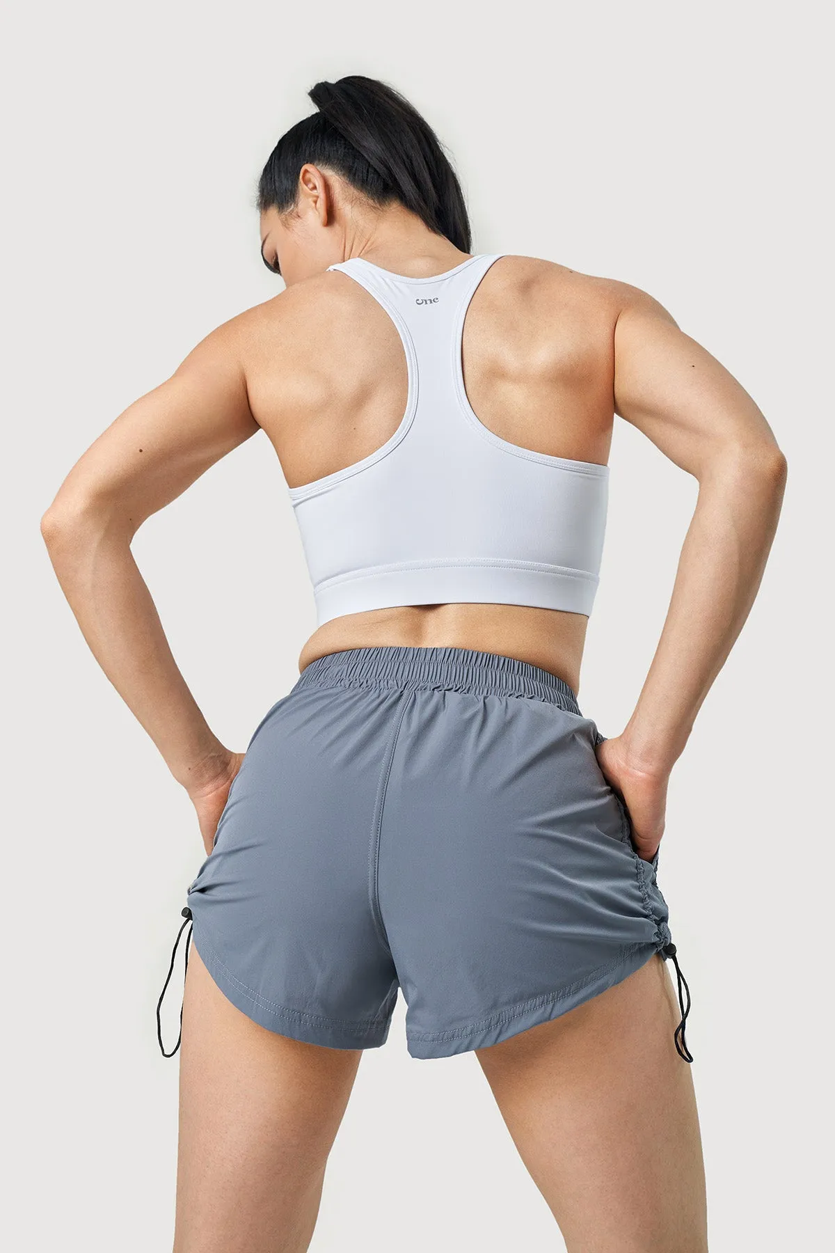 Boxy Racer Swoosh Sport Short with Adjustable Strape