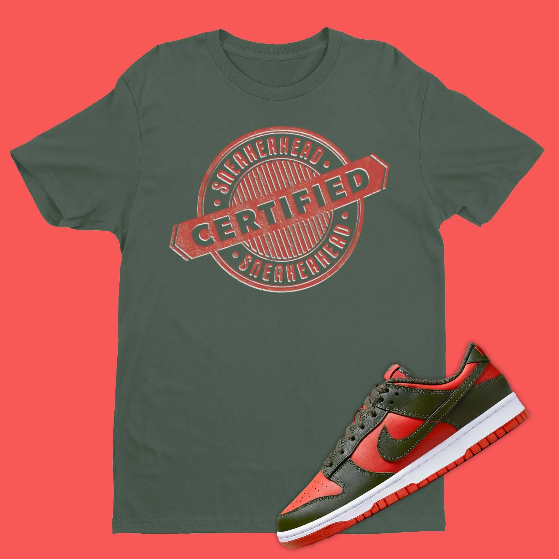 Certified Sneakerhead Shirt Matching Dunk Low Mystic Red