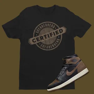 Certified Sneakerhead T-Shirt Matching Air Jordan 1 Palomino