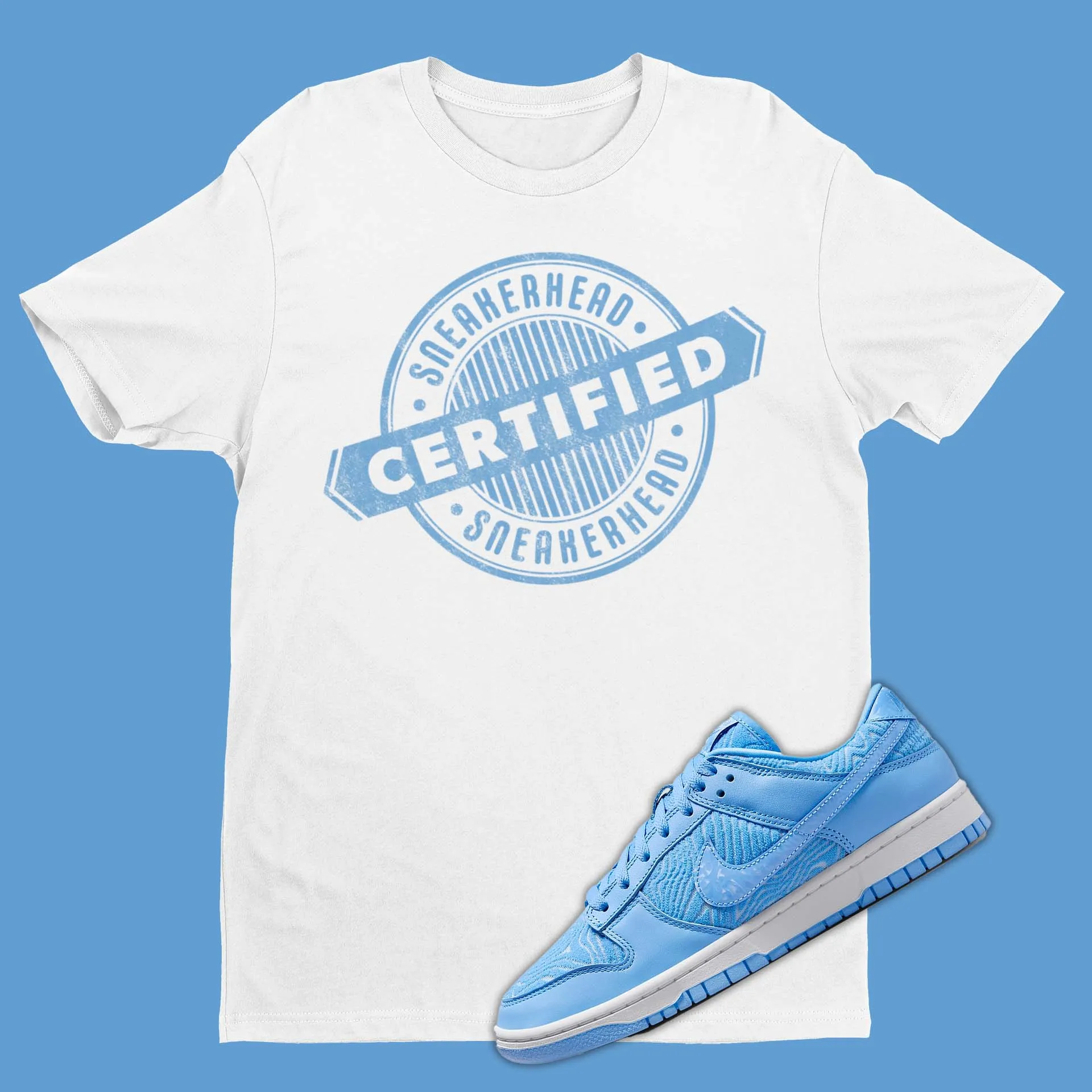 Certified Sneakerhead T-Shirt Matching Dunk Low University Blue