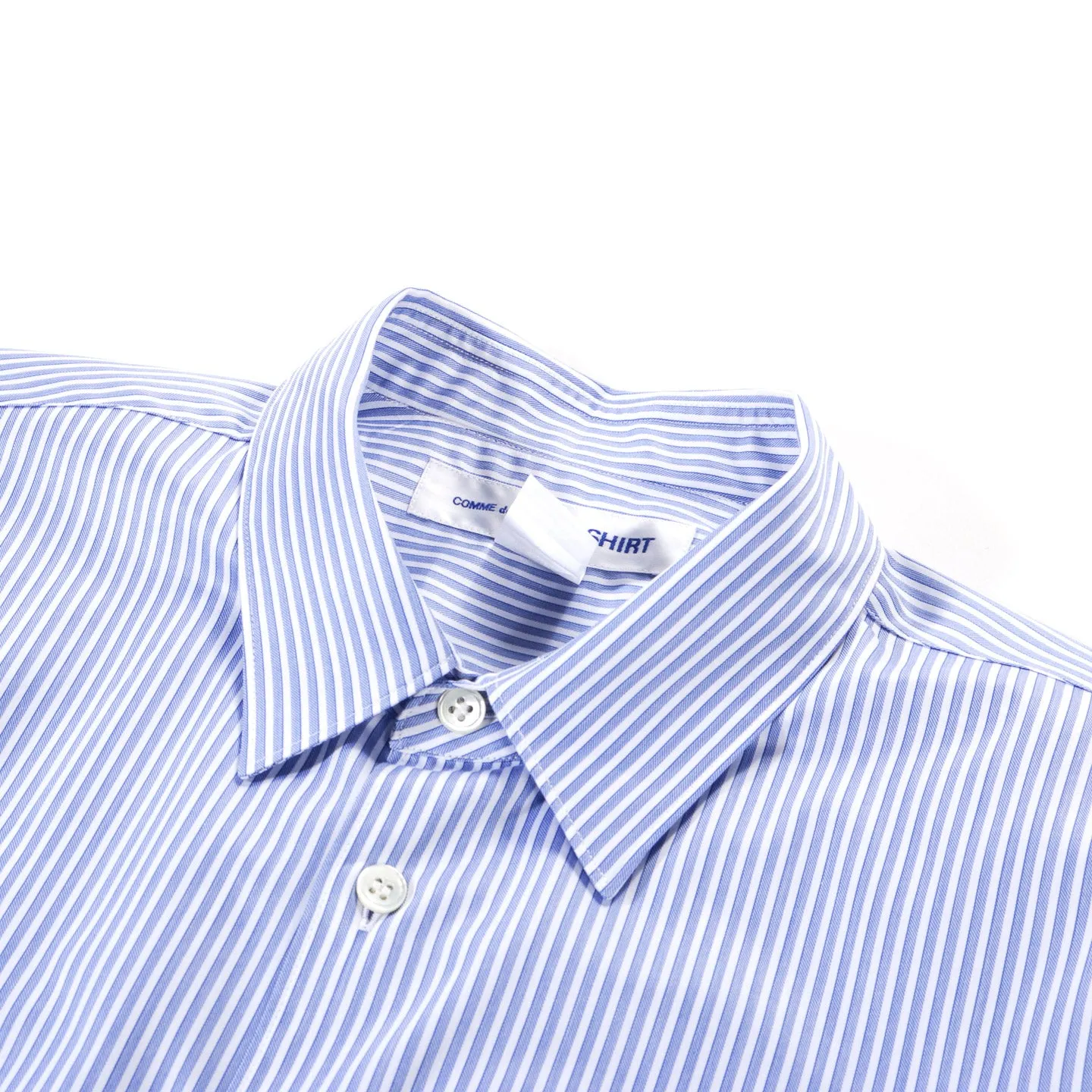 COMME DES GARCONS SHIRT B027 SHIRT BLUE STRIPE / GREEN GINGHAM