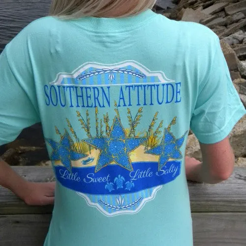 Country Life Outfitters Southern Attitude Mint Starfish Vintage Girlie Bright T Shirt