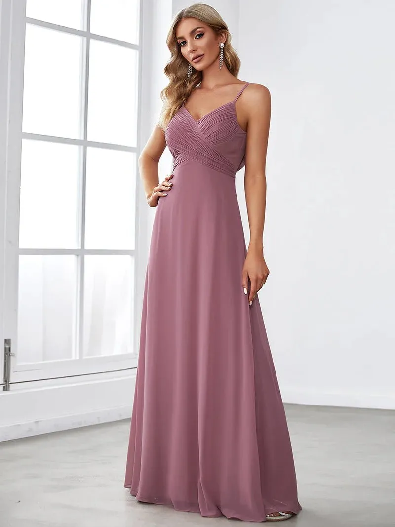 Cowl Back Sweetheart Neckline Evening Dress