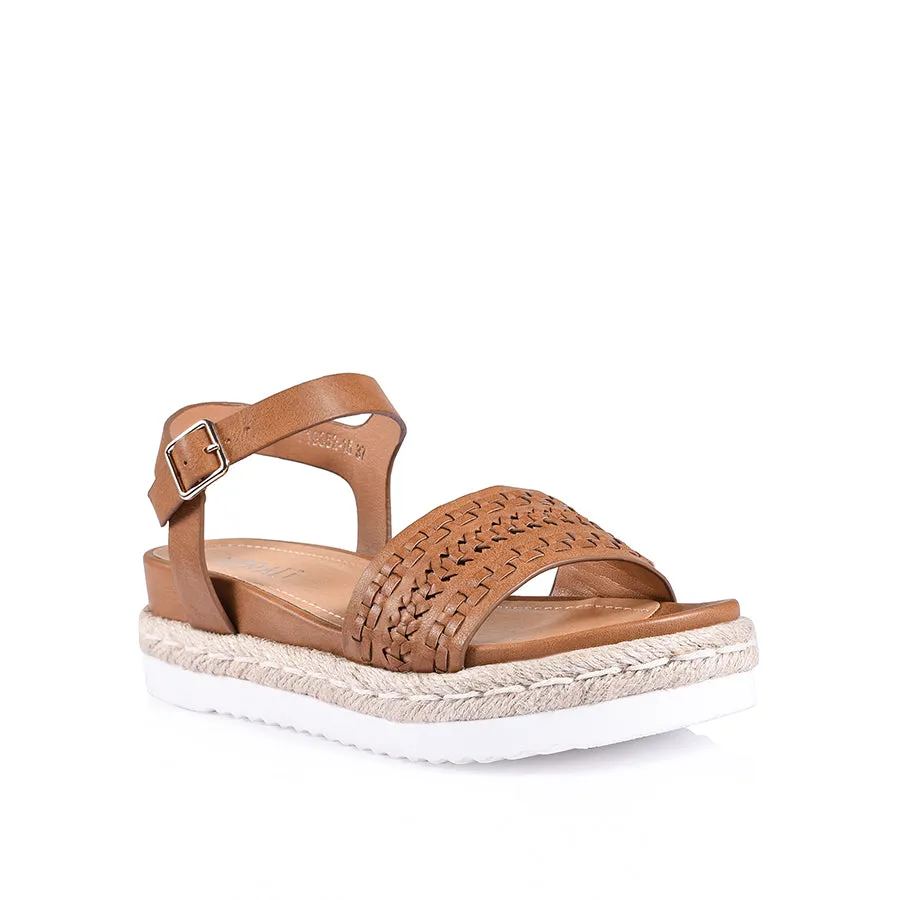 Disco Footbed Sandals - Tan