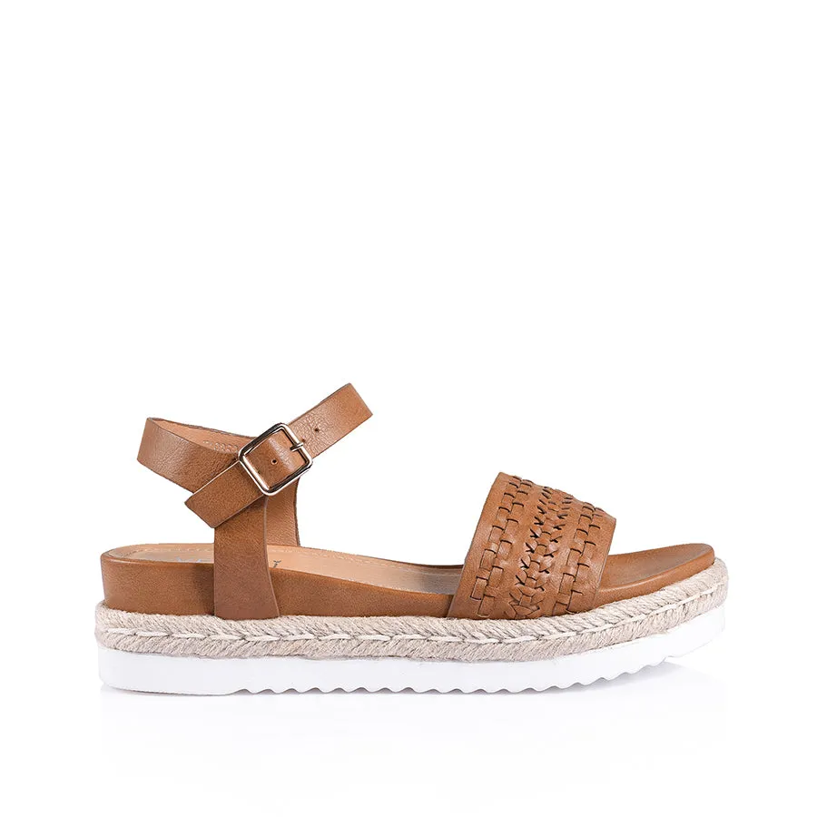 Disco Footbed Sandals - Tan