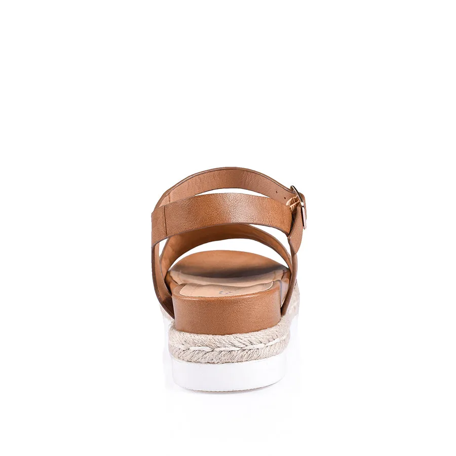 Disco Footbed Sandals - Tan