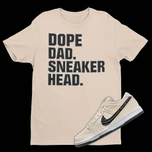 Dope Dad Sneakerhead T-Shirt Matching Albino & Preto Dunk Low