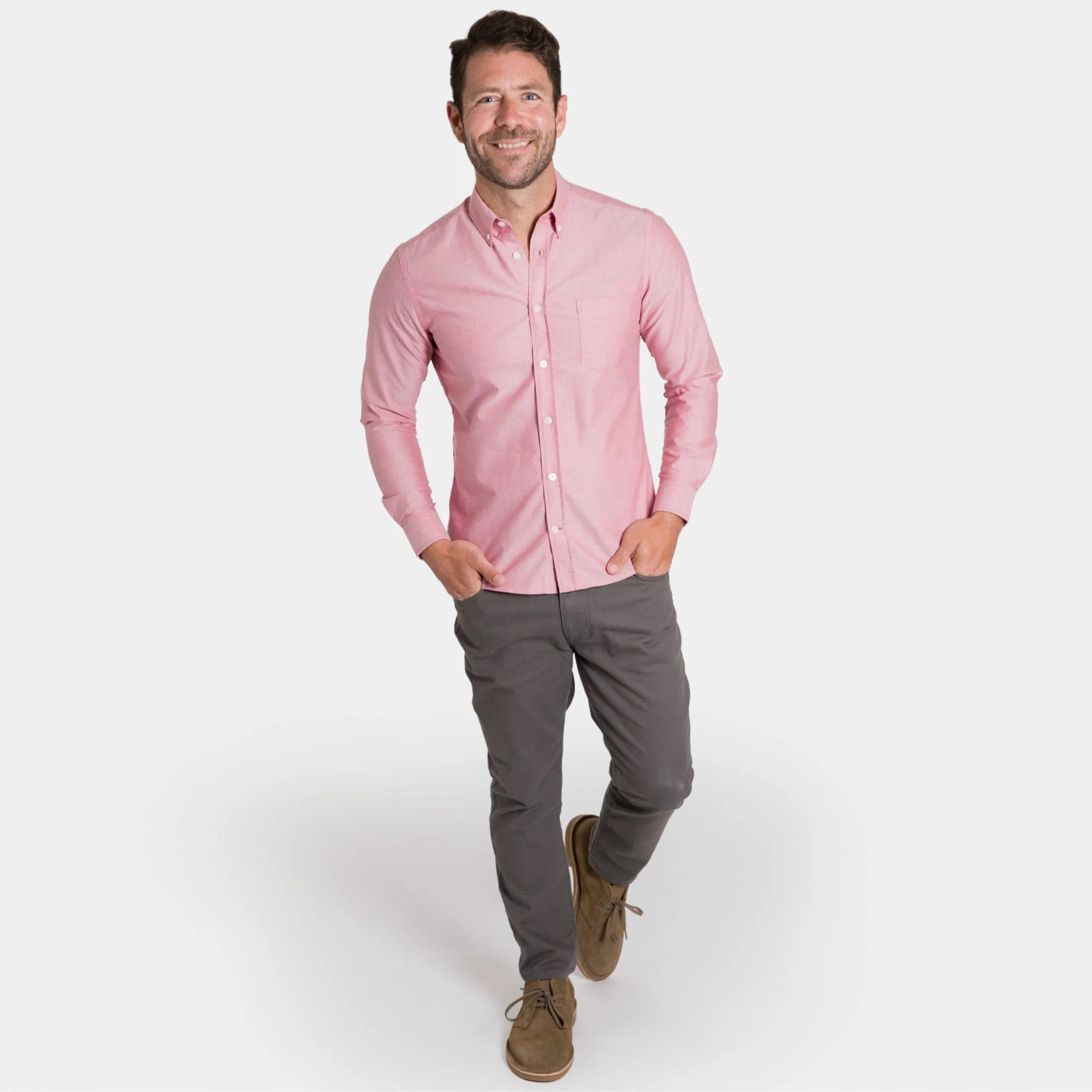 Faded Brick Oxford Wrinkle Free Shirt