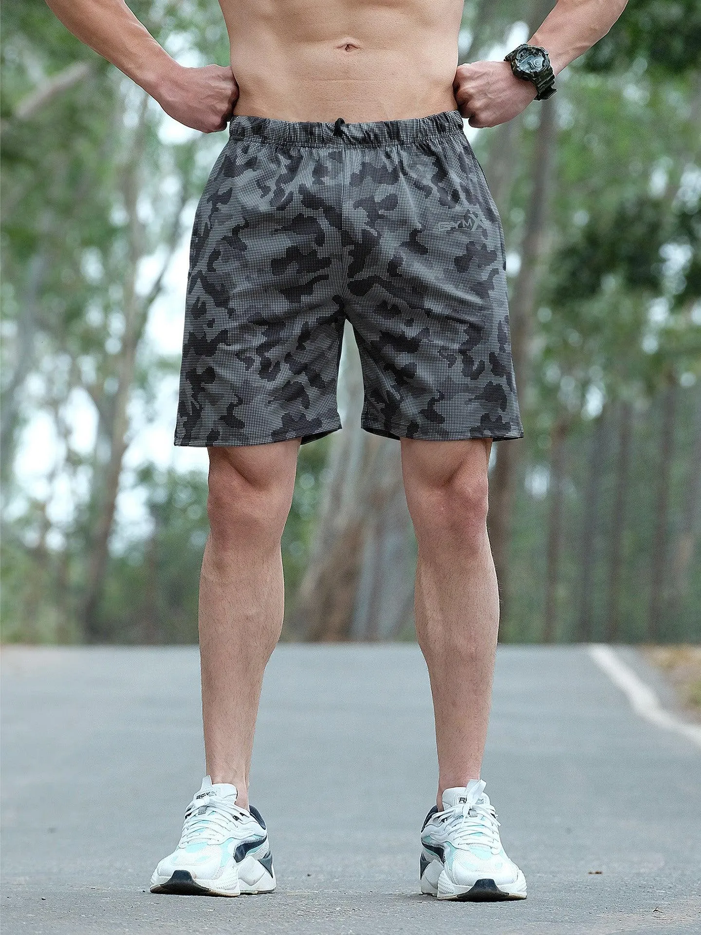 Freeze Grey Camo GymX Shorts- Sale