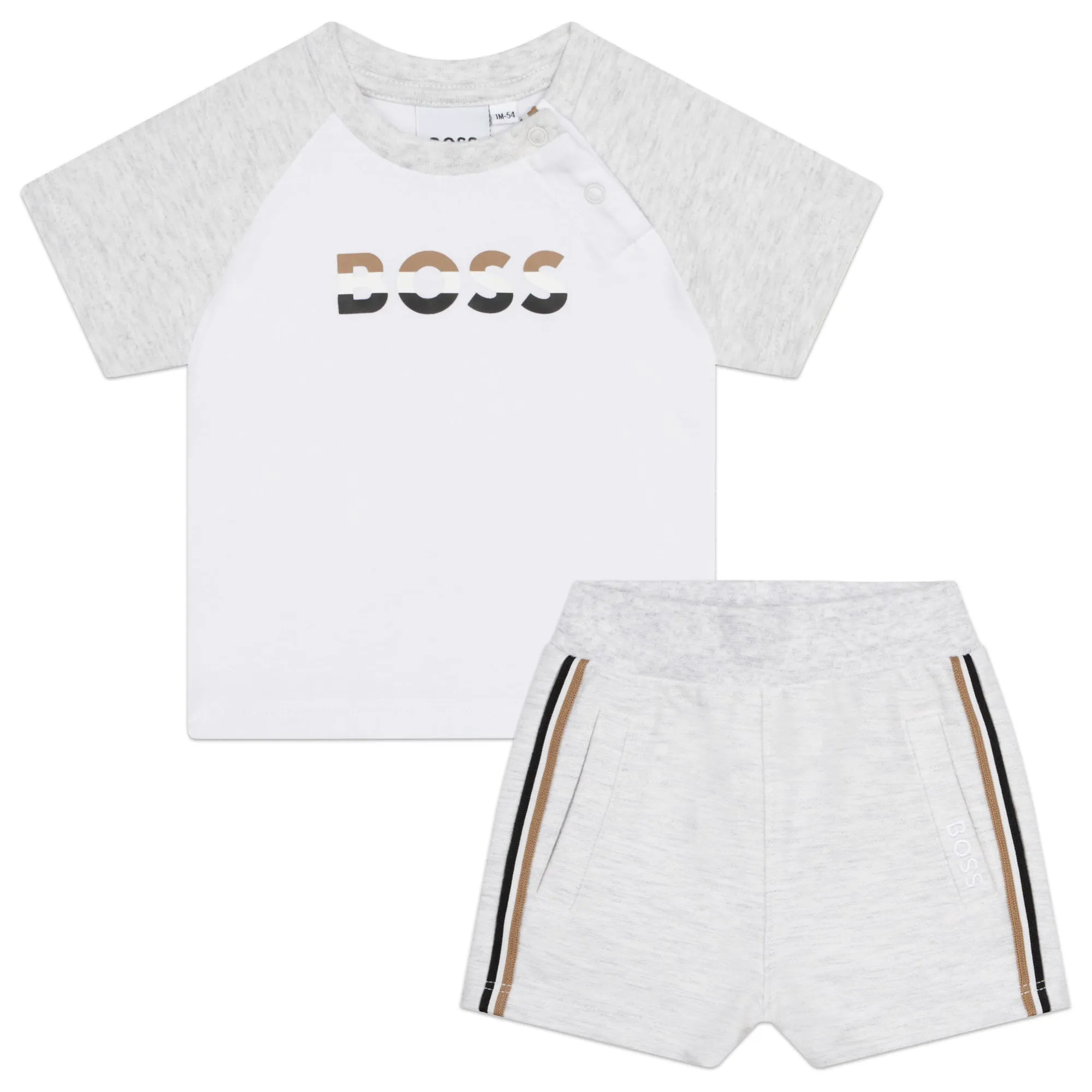 Hugo Boss Baby T-shirt w/Logo & Short Set _Grey J98408-A10