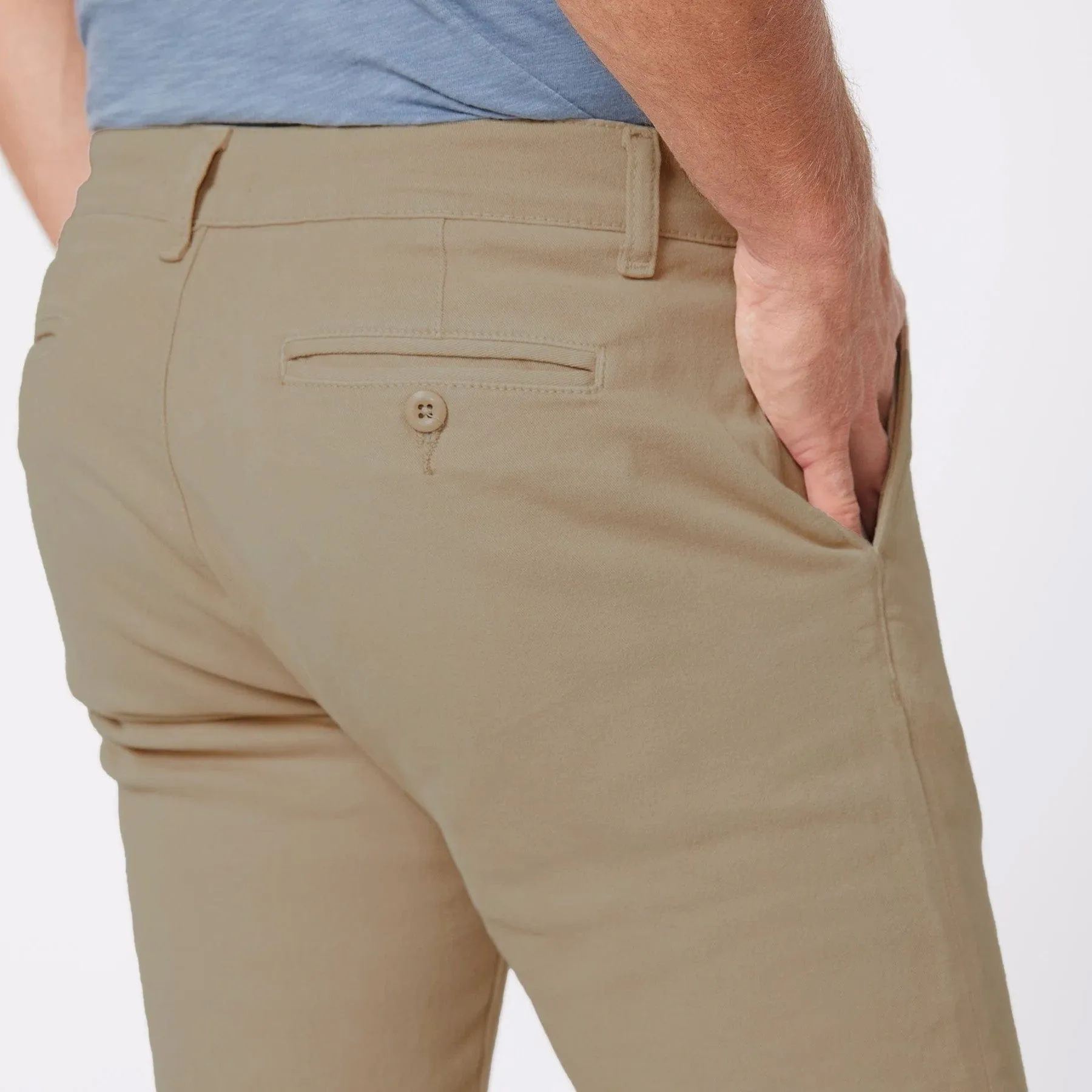 Khaki Washed Stretch Chino