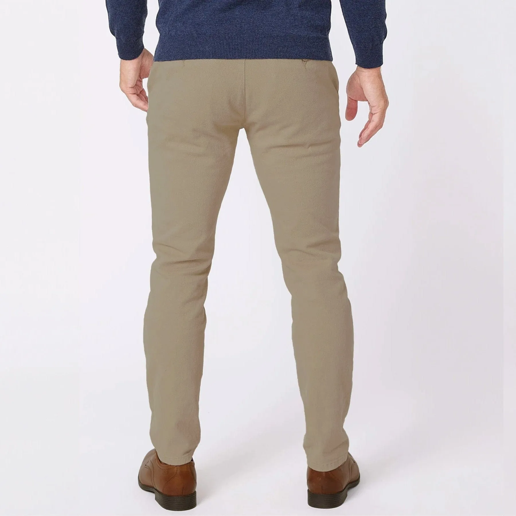 Khaki Washed Stretch Chino