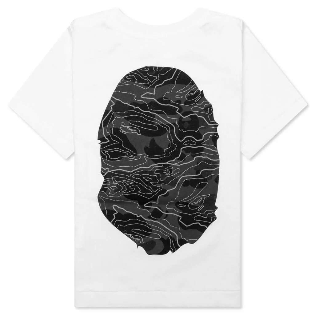 Kid's Layered Line Camo Big Ape Head Tee - White/Black