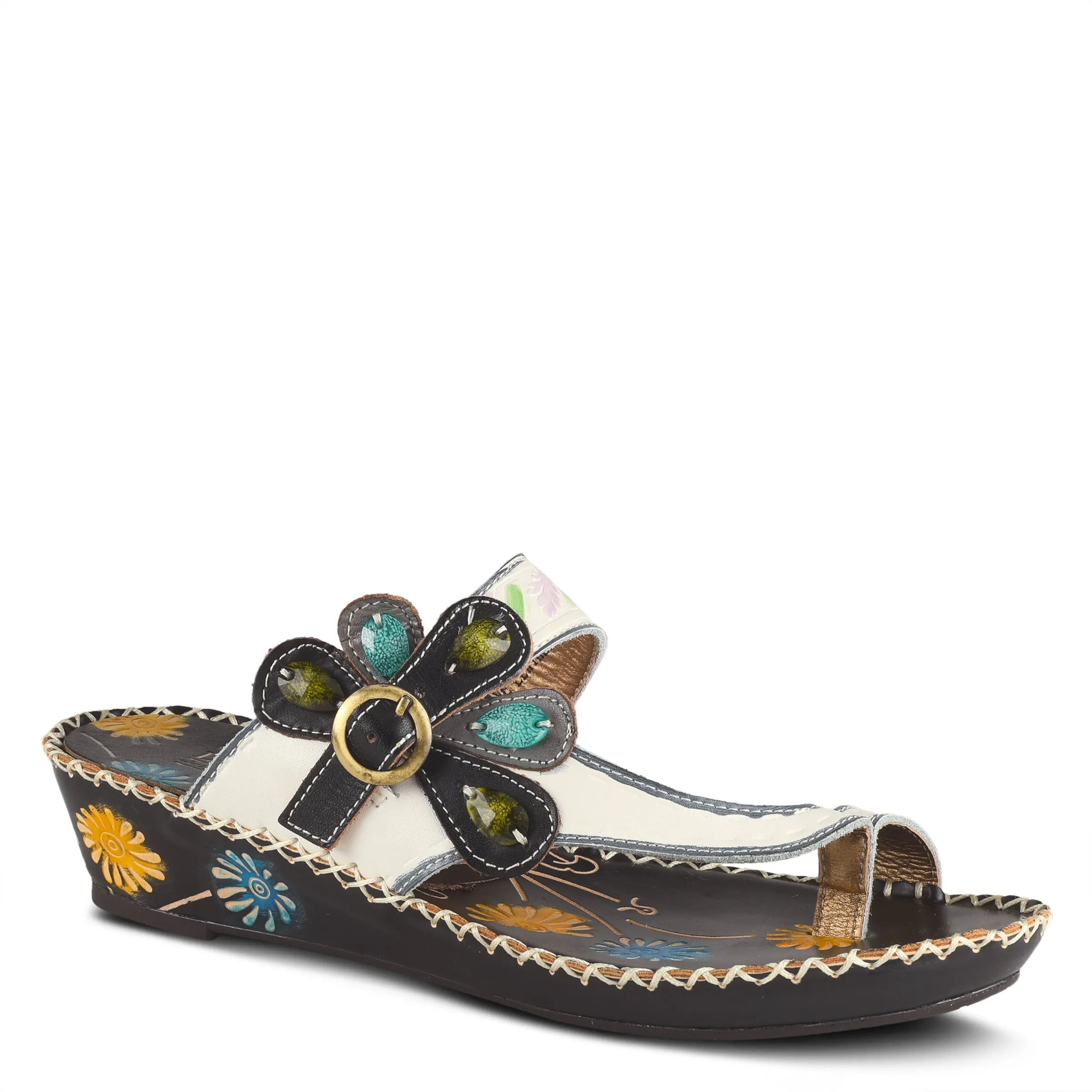 L'ARTISTE SANTORINI SLIDE SANDAL