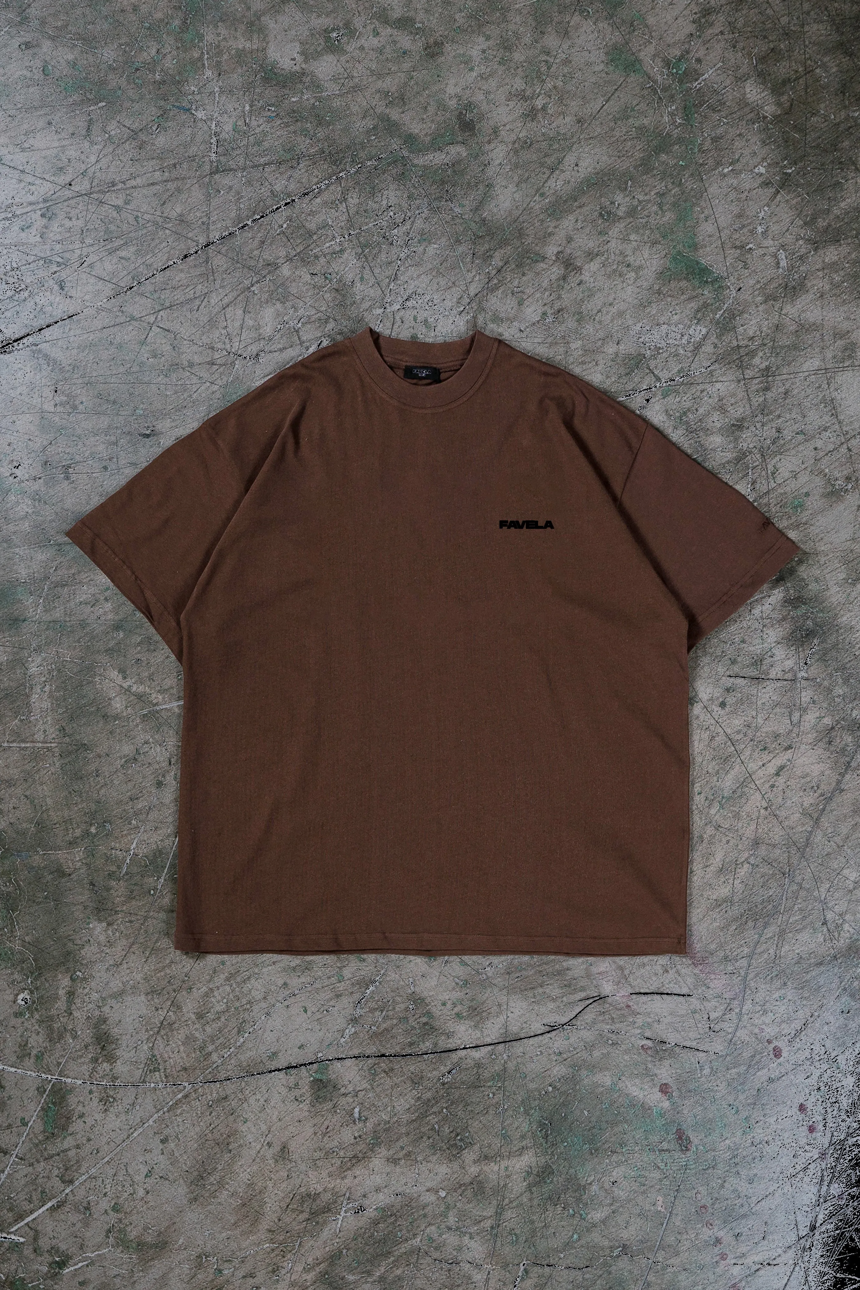 LOGO CHEST NUT BROWN T-SHIRT