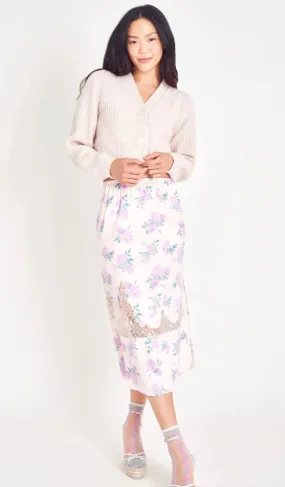 Loveshackfncy - Fayette Midi Skirt - Mauve Rose