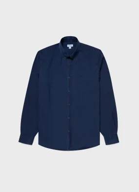 Men's Button Down Denim Shirt in Indigo