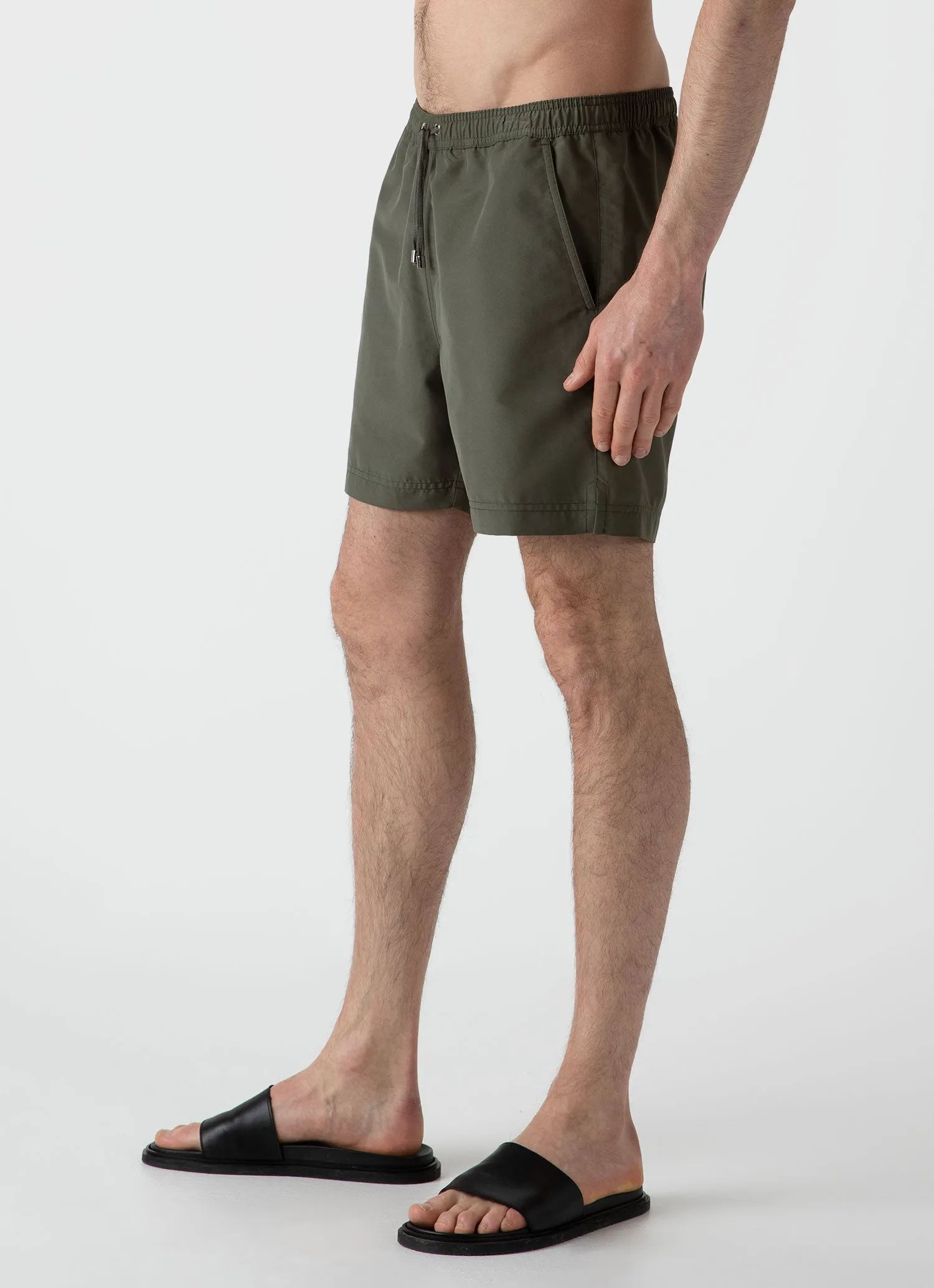 Men's Drawstring Swim Short in Hunter Green