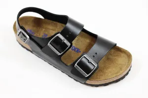 Men's Milano Sandal - Black Amalfi Leather