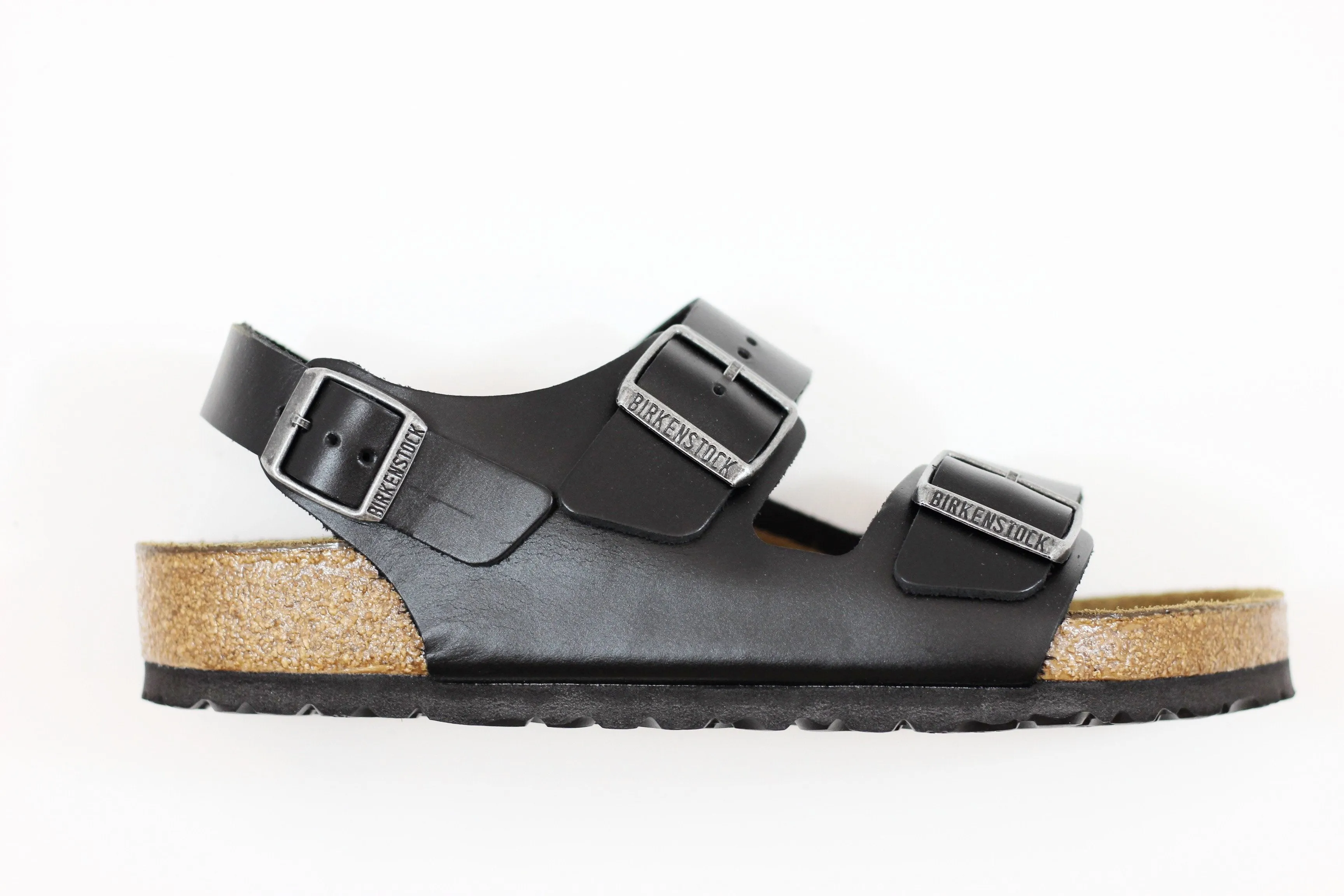 Men's Milano Sandal - Black Amalfi Leather