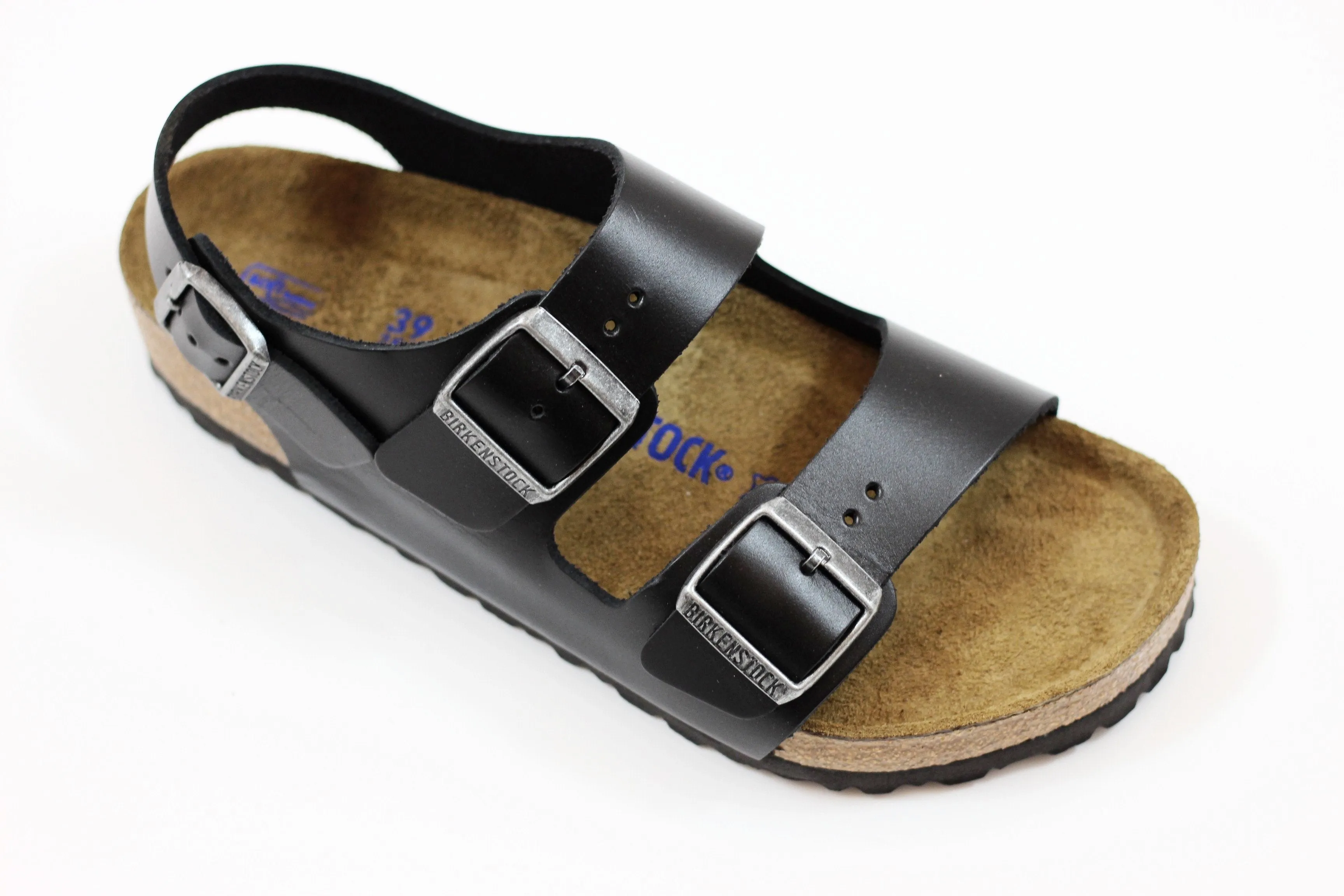 Men's Milano Sandal - Black Amalfi Leather