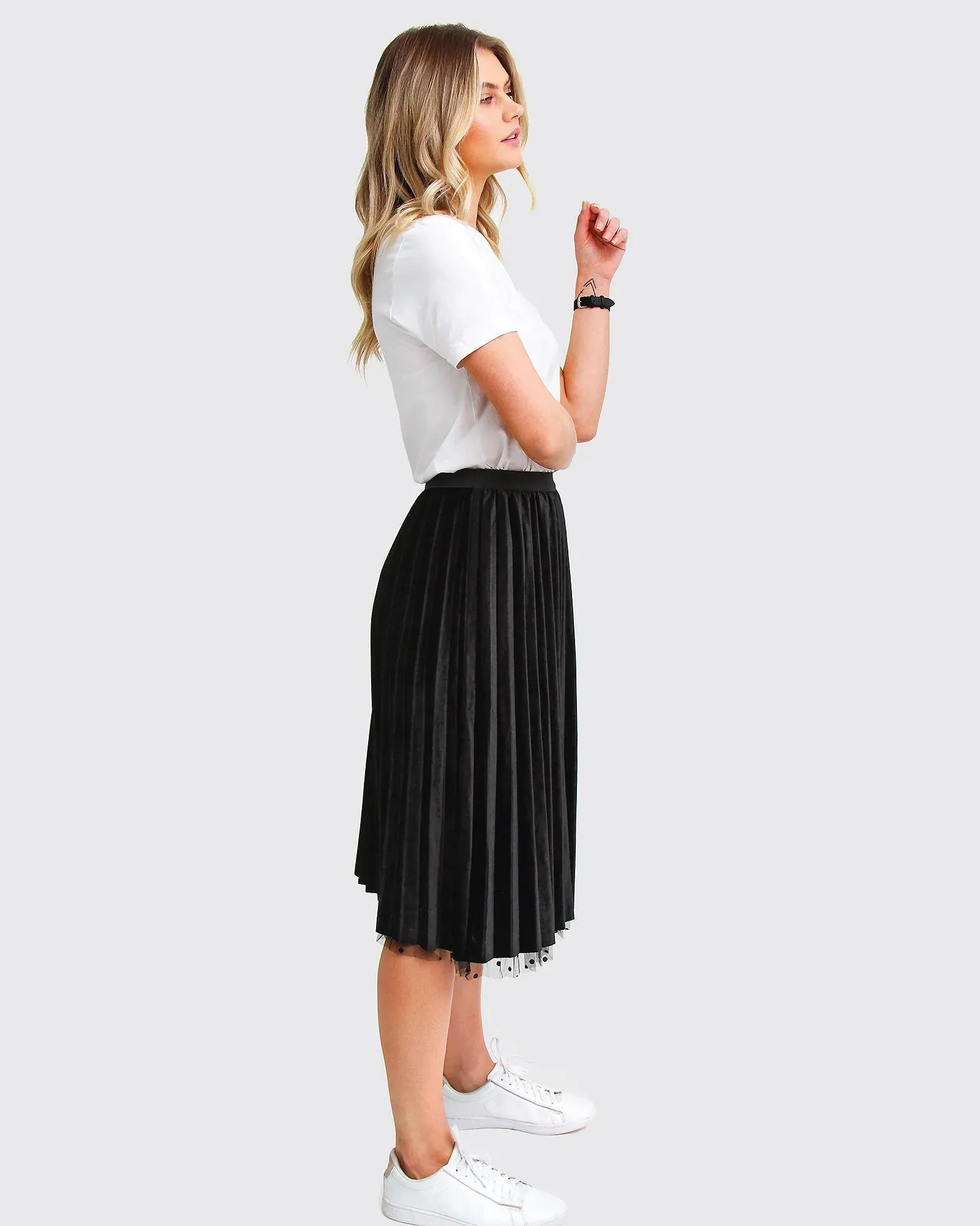 Mixed Feeling Reversible Skirt - Black