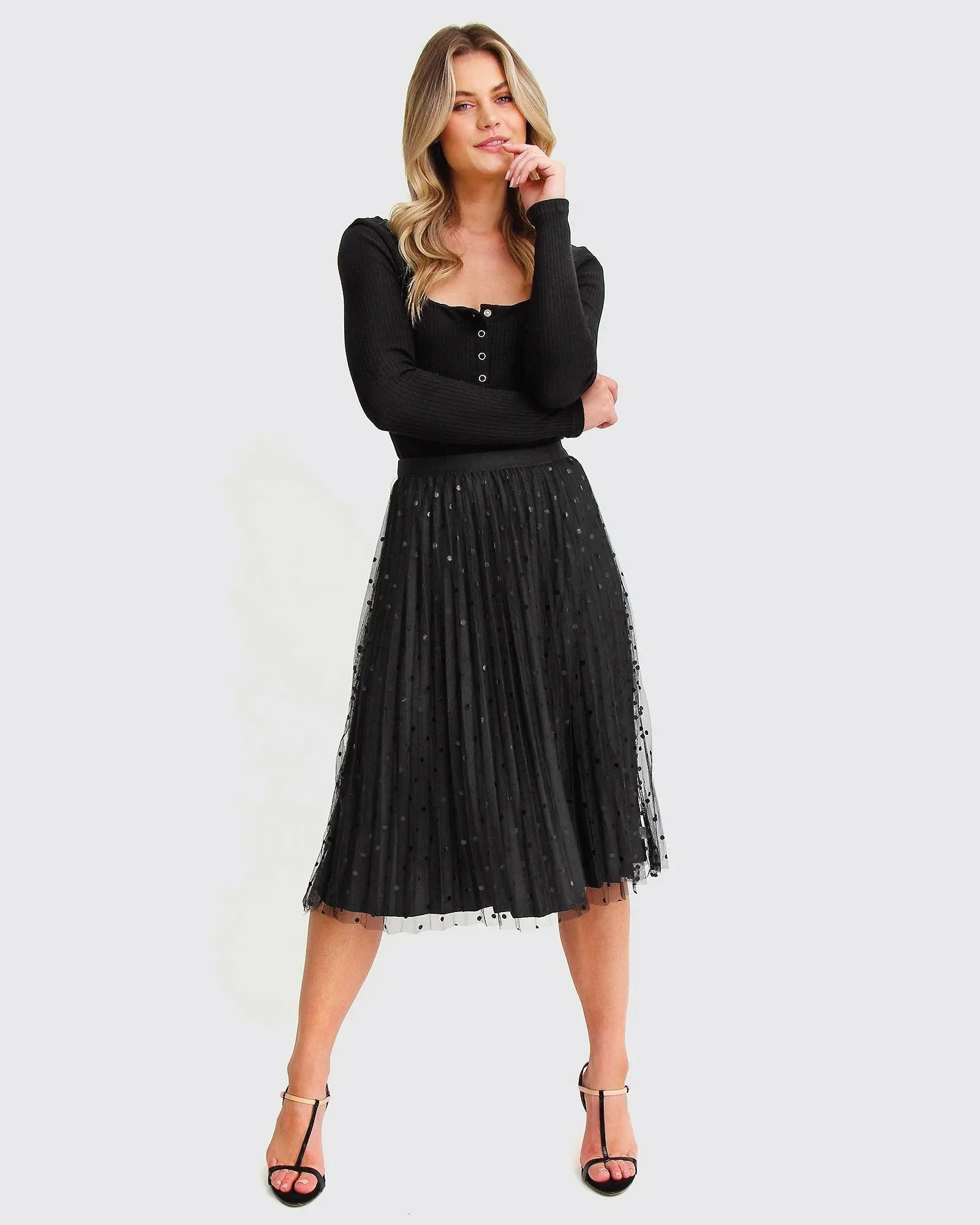 Mixed Feeling Reversible Skirt - Black