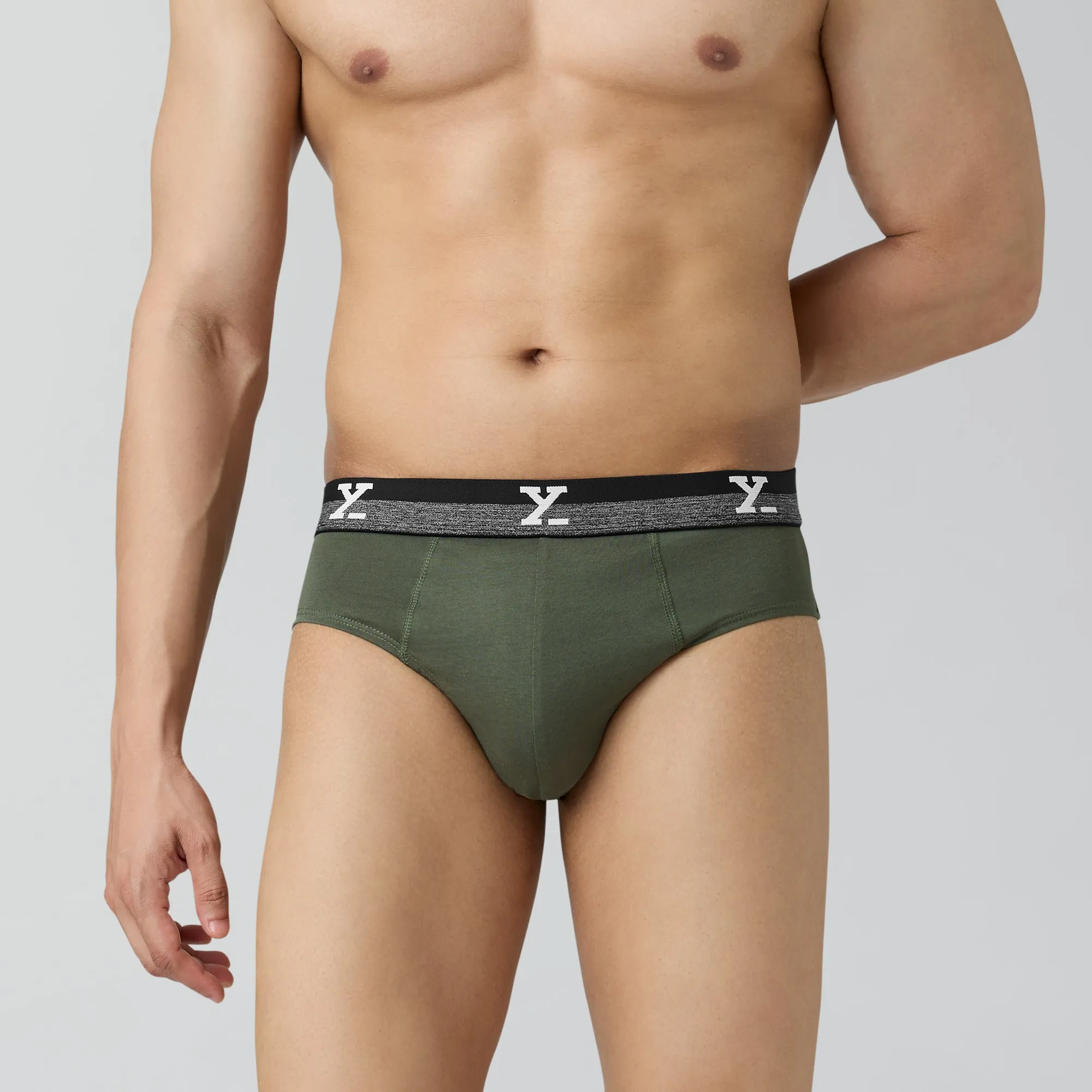 Nova Cotton Briefs Olive Green