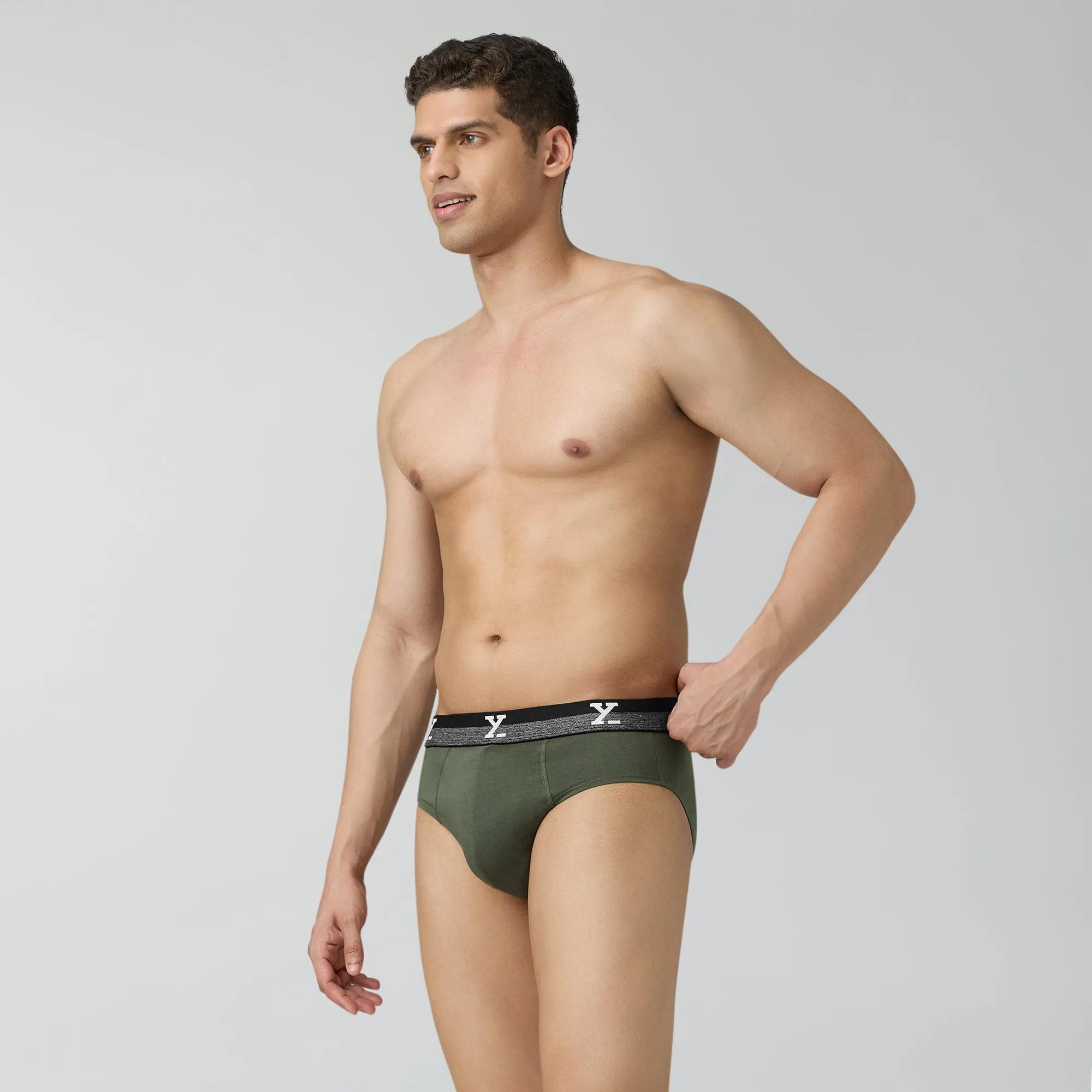 Nova Cotton Briefs Olive Green