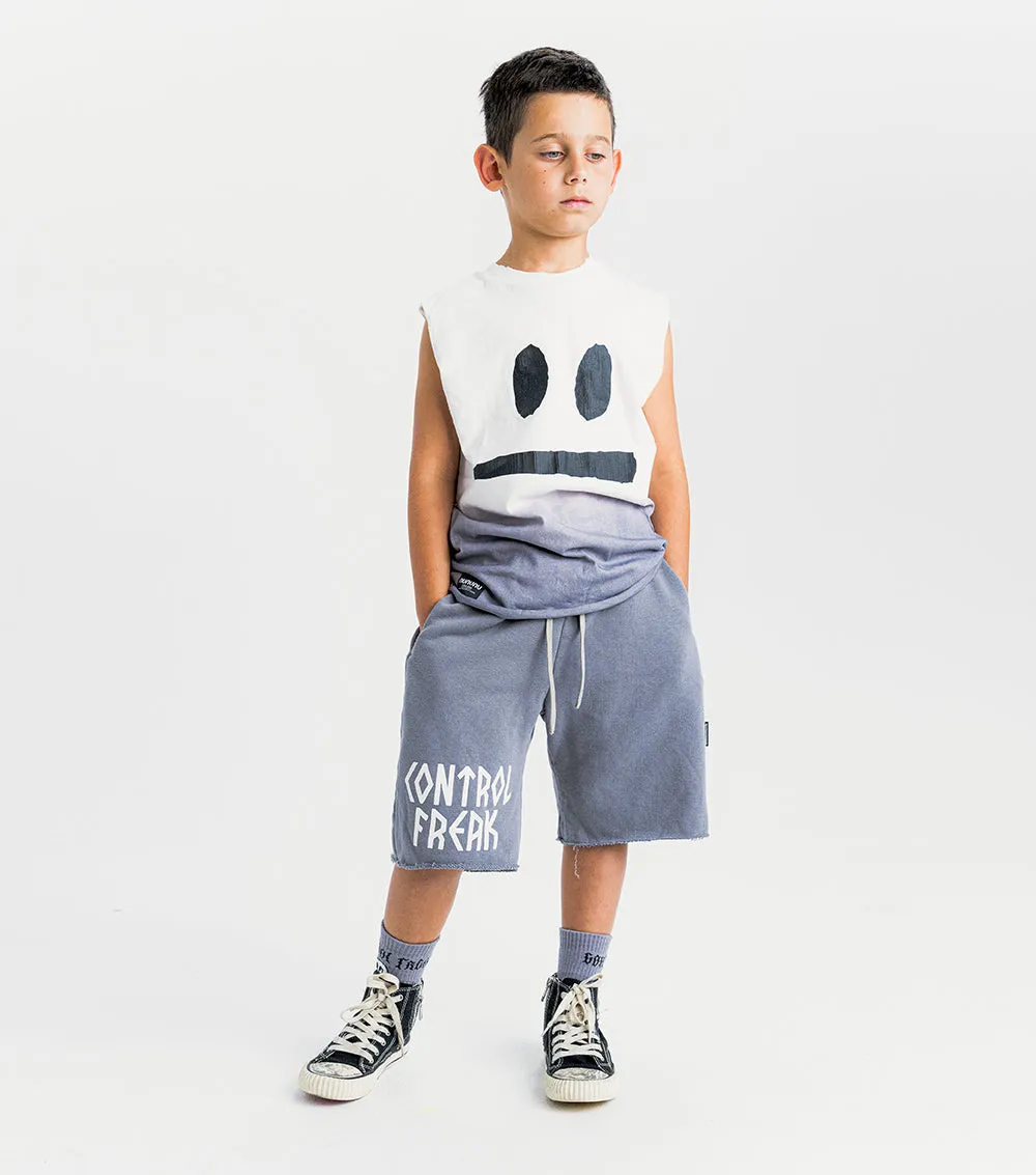 NUNUNU SS24 SMIRKS Sleeveless T- Shirt in White