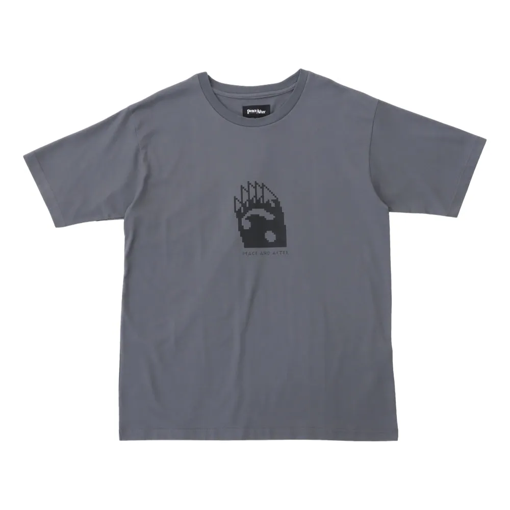 PEACE AND AFTER HAND CURSOR T-SHIRT-GREY