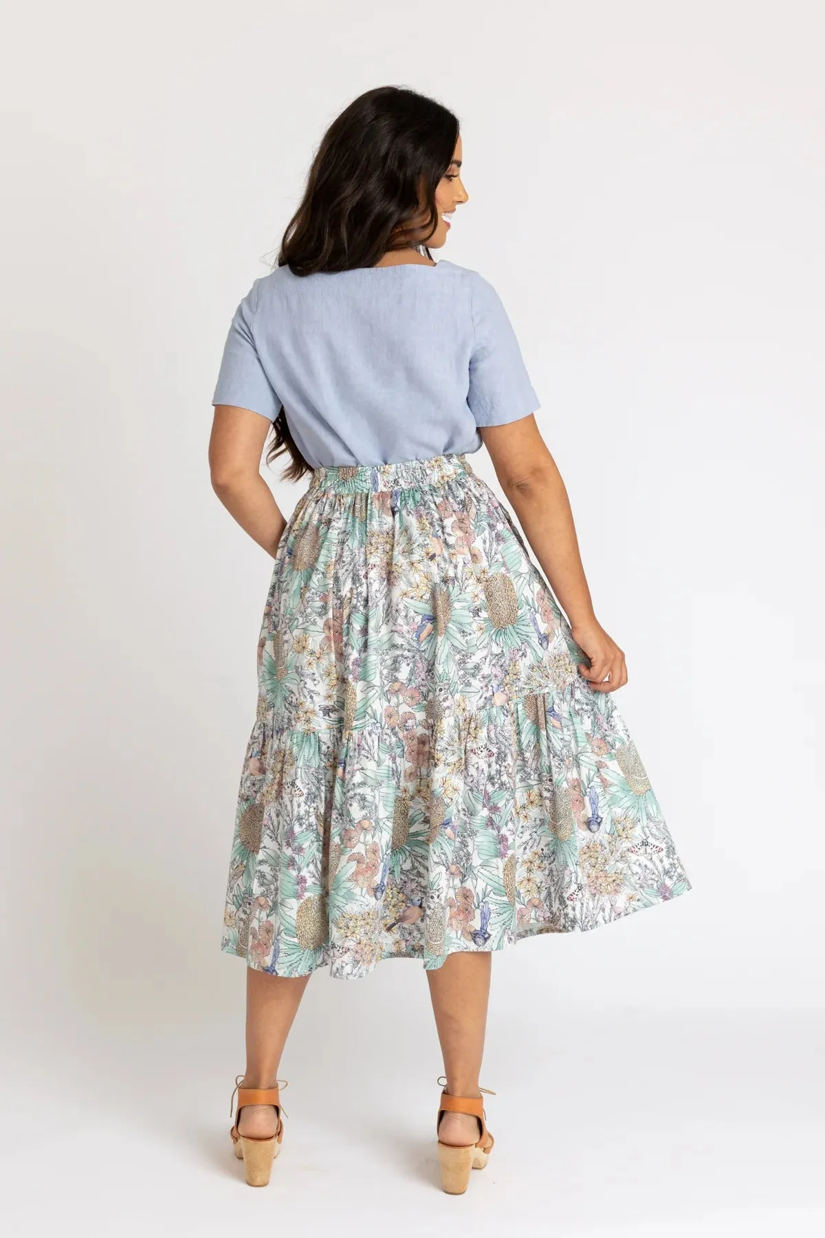 Protea Capsule Wardrobe Sewing Pattern by Megan Nielsen | Blouse, Dress, and Skirt