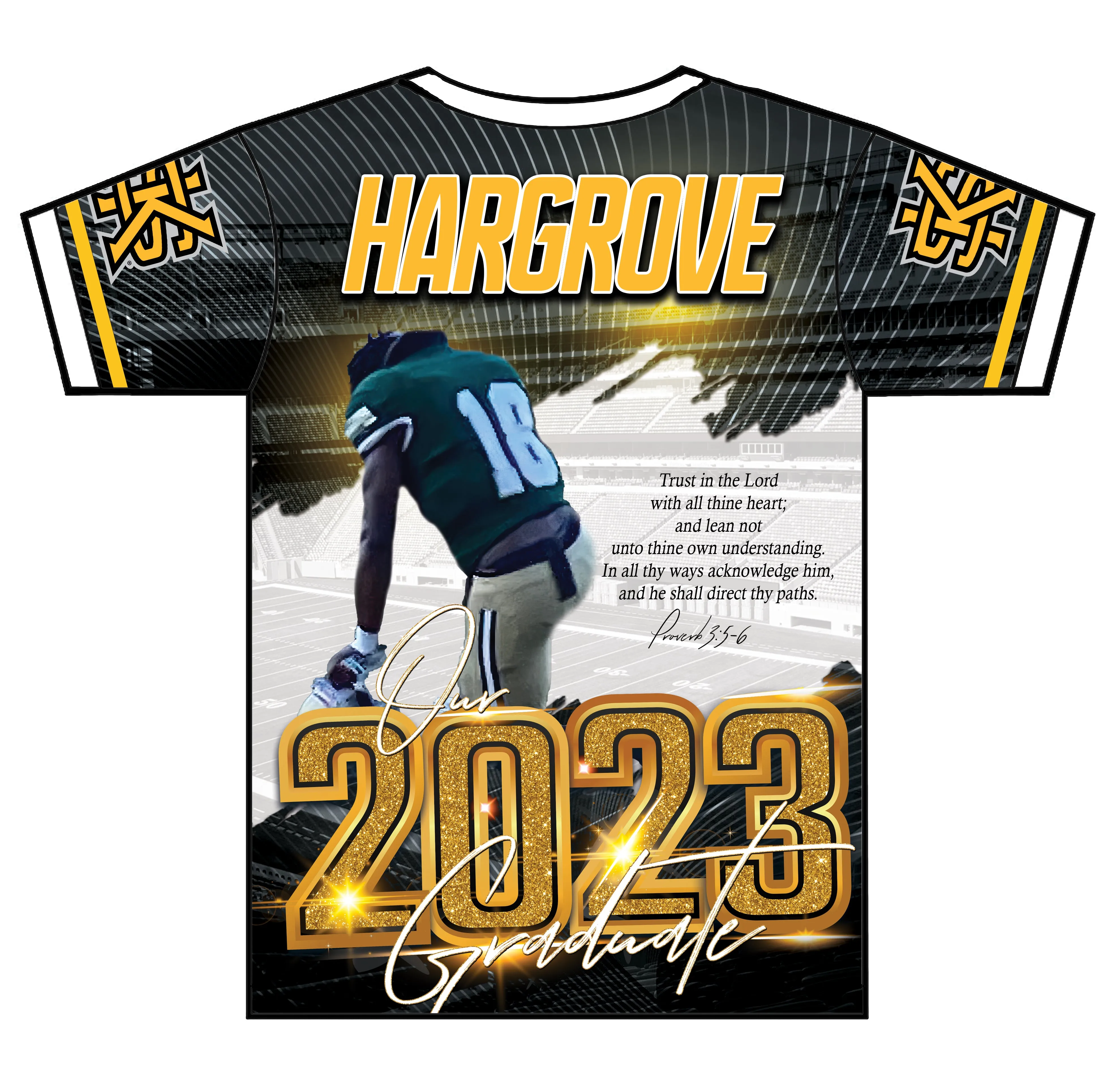 "T. Hargrove" Custom Designed Graduation 3D shirt