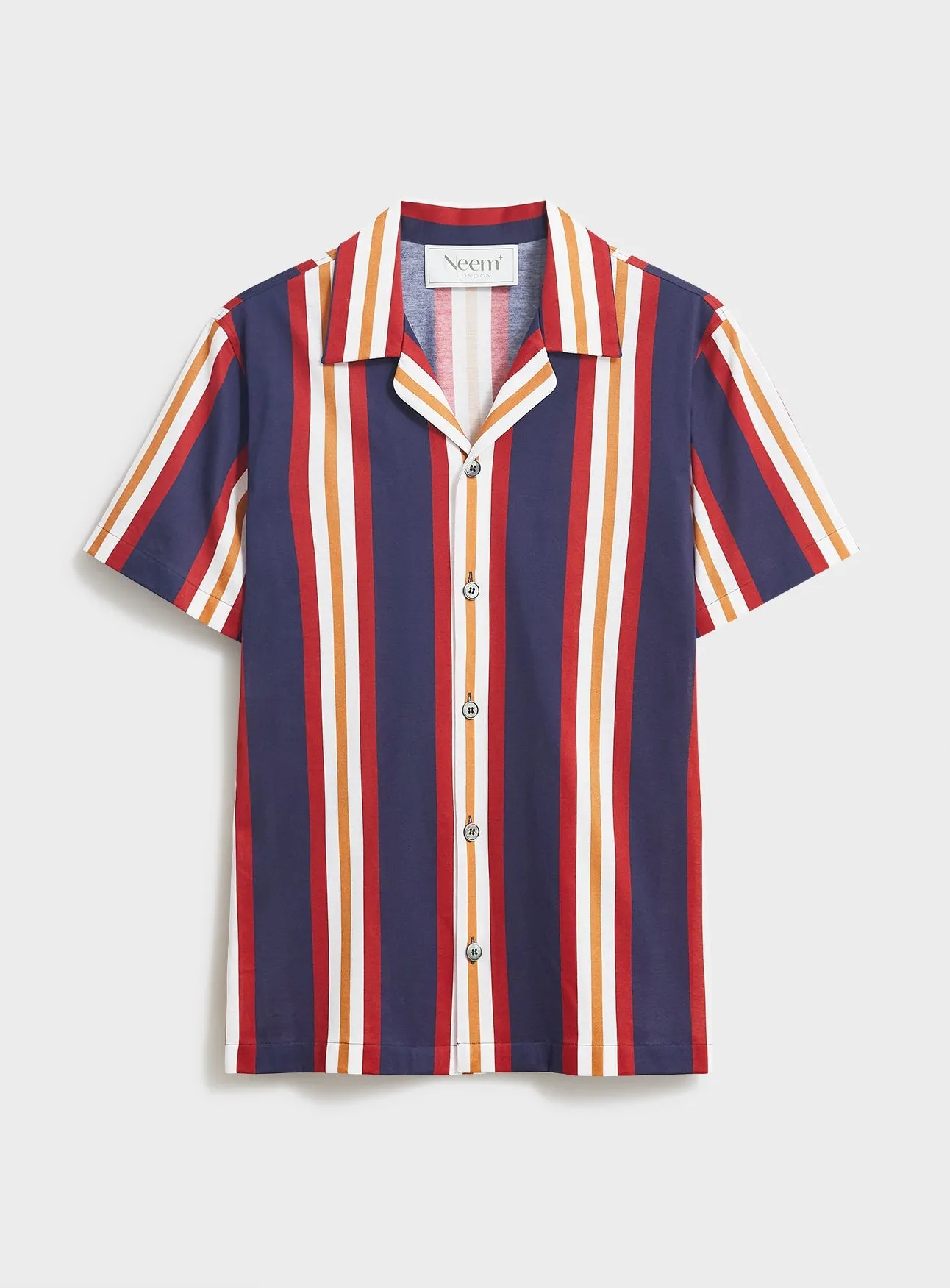 Recycled Boating Stripe Short Sleeve Shirt