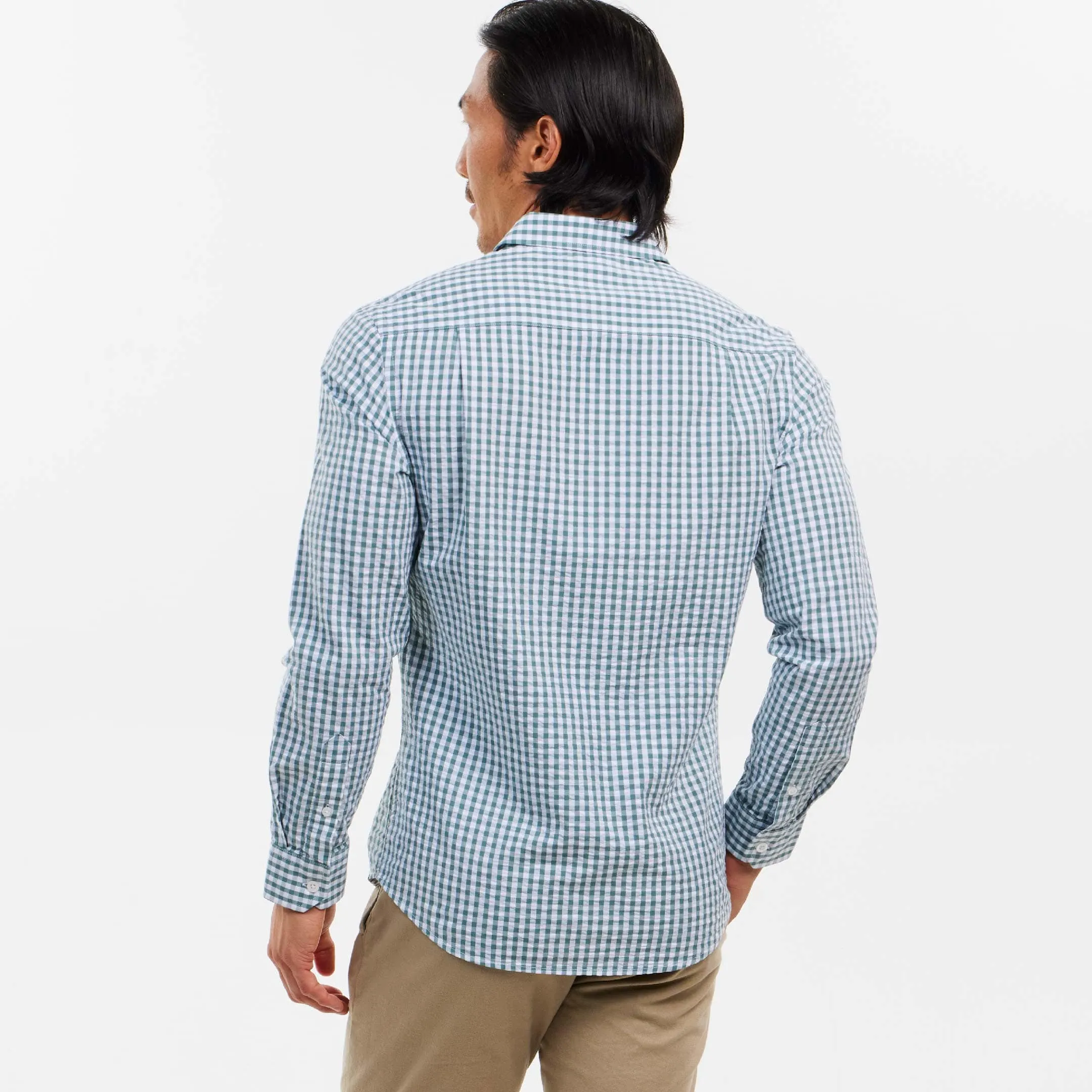 Seaglass Gingham Seersucker Shirt