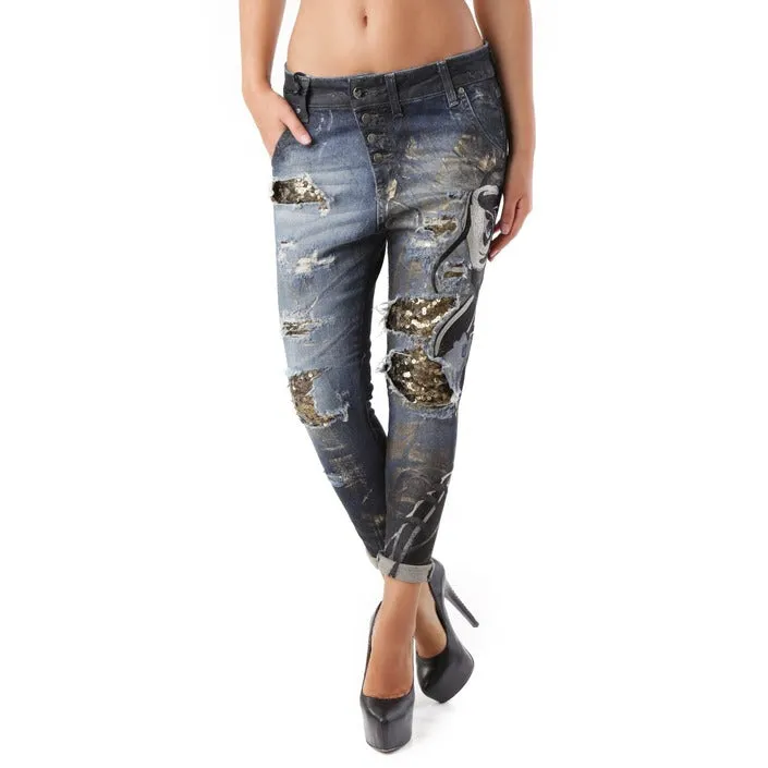 Sexy Woman Jeans Donna