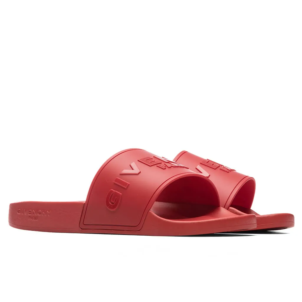 Slide Flat Sandal - Red