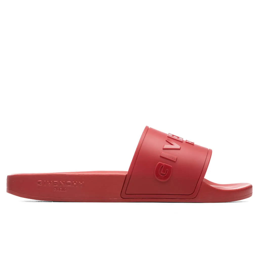 Slide Flat Sandal - Red