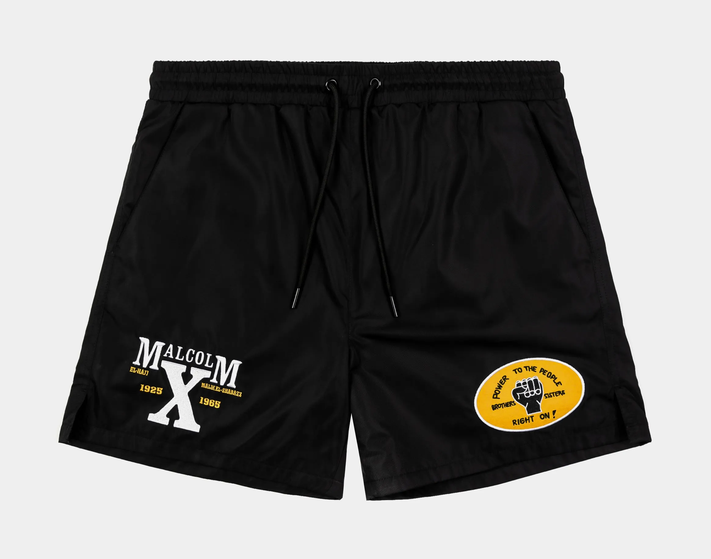 SP x Malcom X Message Fleece Mens Shorts (Black/Yellow)