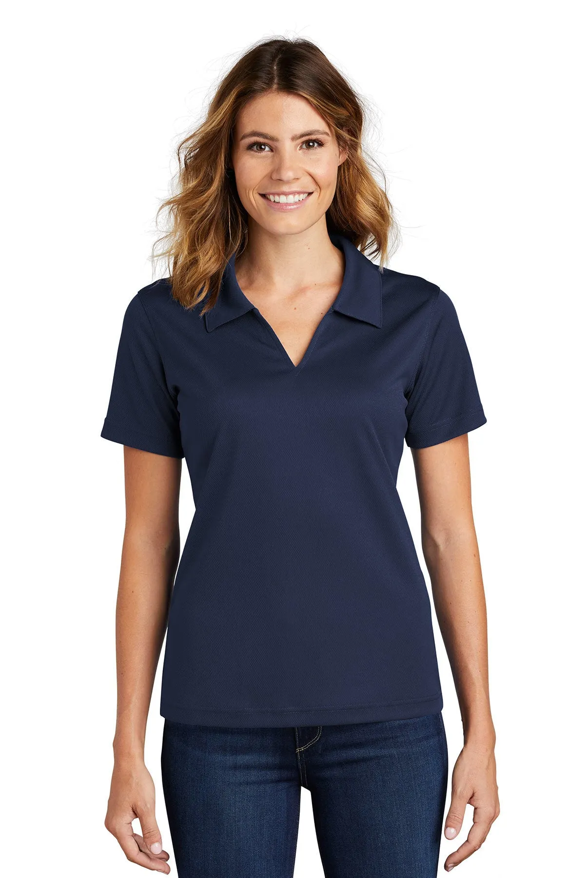 Sport-Tek Ladies Dri-Mesh L469 V-Neck Polo