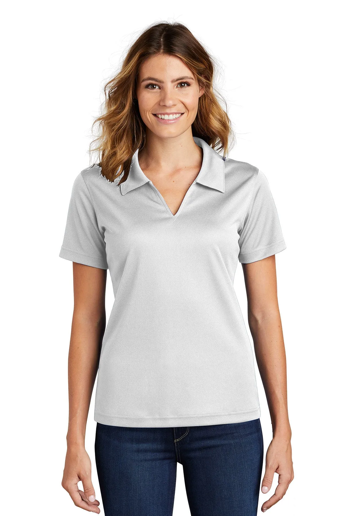 Sport-Tek Ladies Dri-Mesh L469 V-Neck Polo