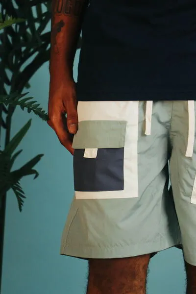 Starboard  7"  Color Blocked Patch Pocket Shorts