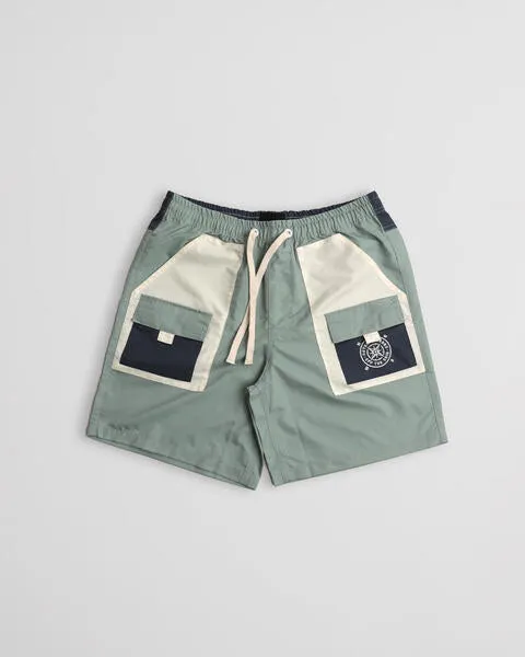 Starboard  7"  Color Blocked Patch Pocket Shorts