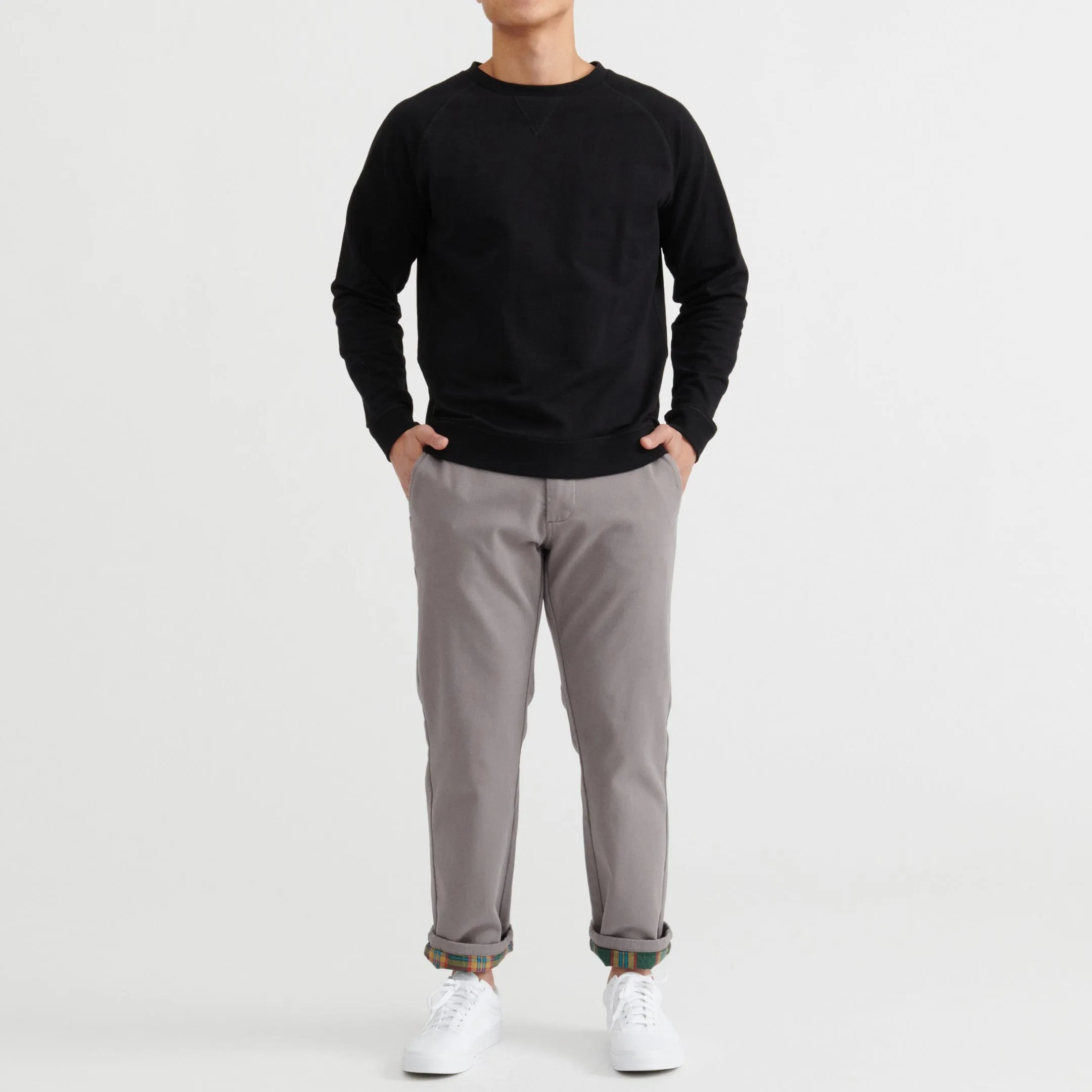 Steel Grey Flannel Lined Chino