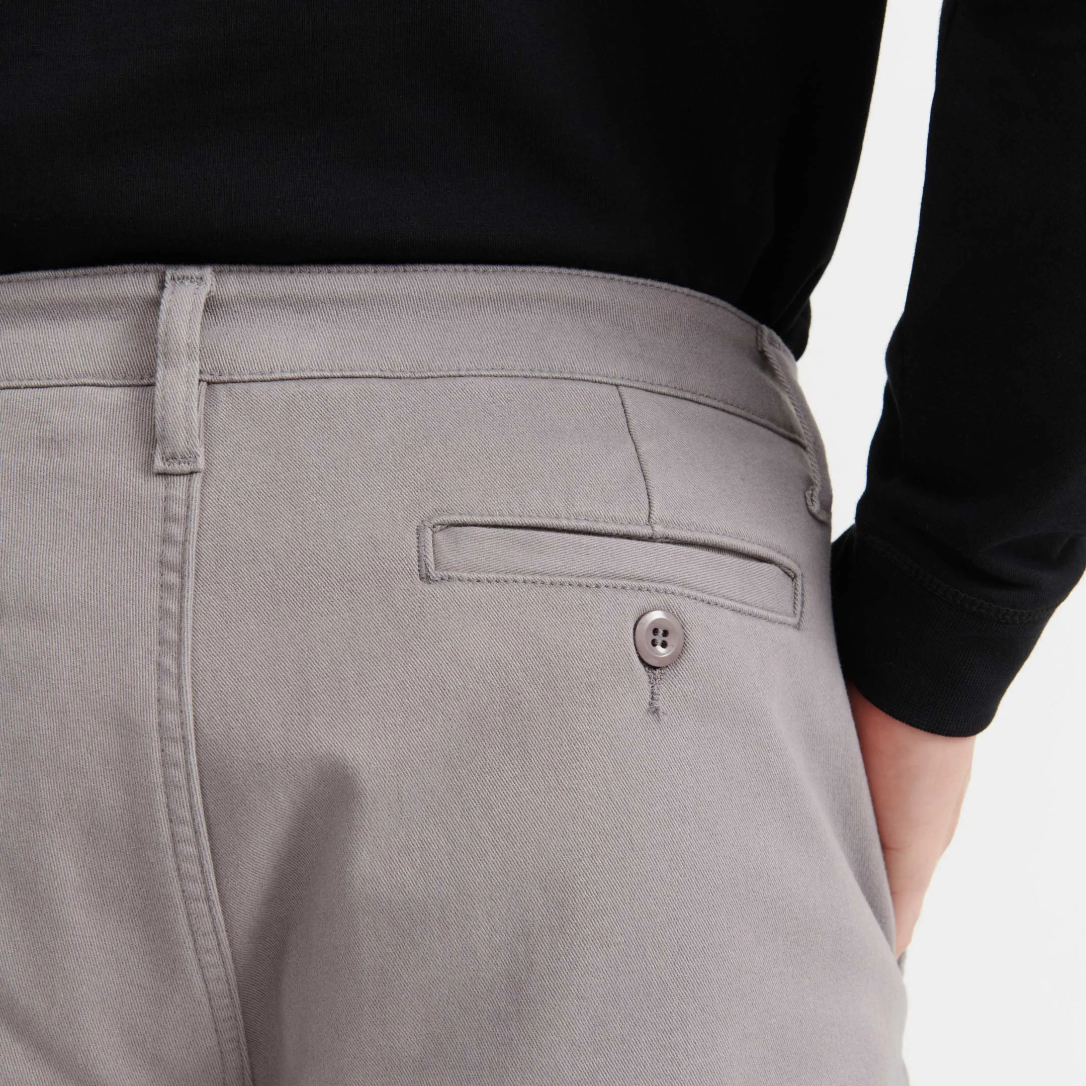 Steel Grey Flannel Lined Chino